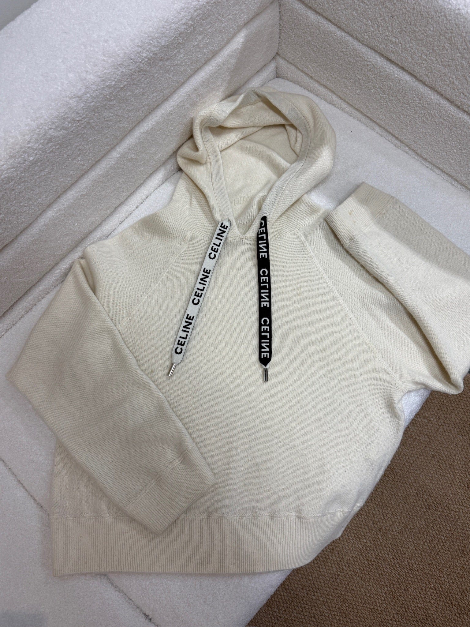 LUXURY PROMISE Pre-Owned Celine Women's White Wool Sweater - Size M | Excellent Condition