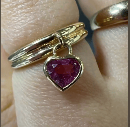 Luxury Promise Preorder Heart drop ring AVCHK435
