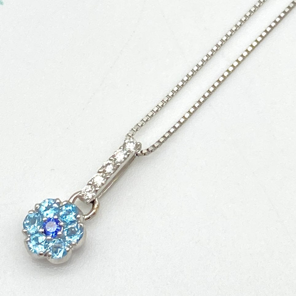 LUXURY PROMISE Pt900/850 Sapphire Penneck S0.06 BT0.39 D0.12 4.9 Ho 52029
