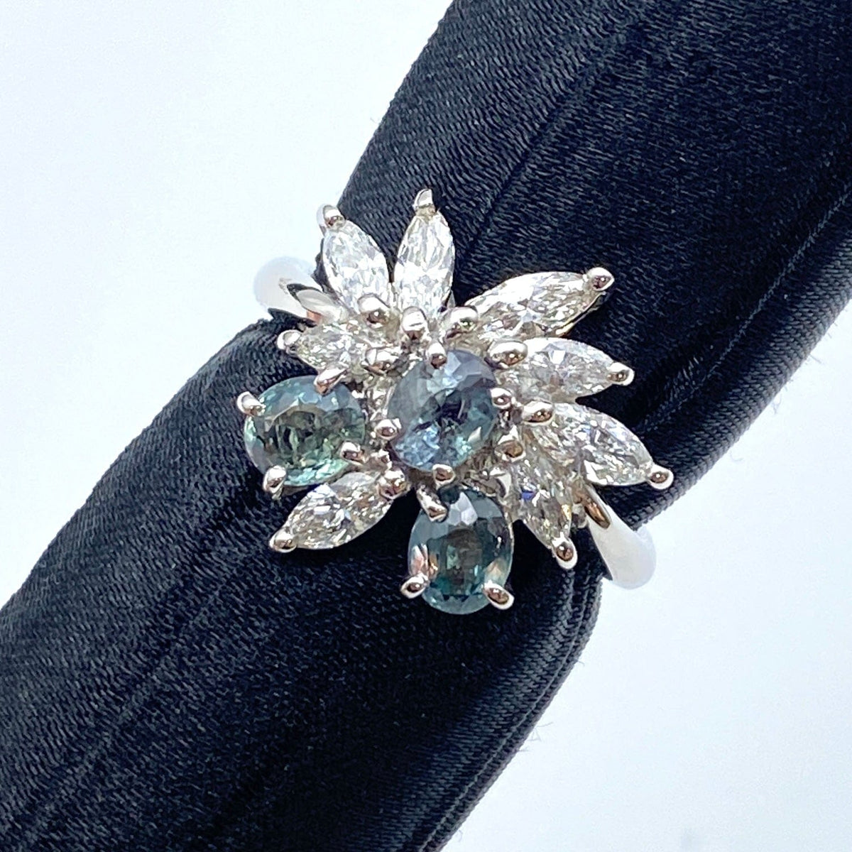 LUXURY PROMISE Pt900 Alexandrite Ring AL1.06 D0.73 US4.75 60001