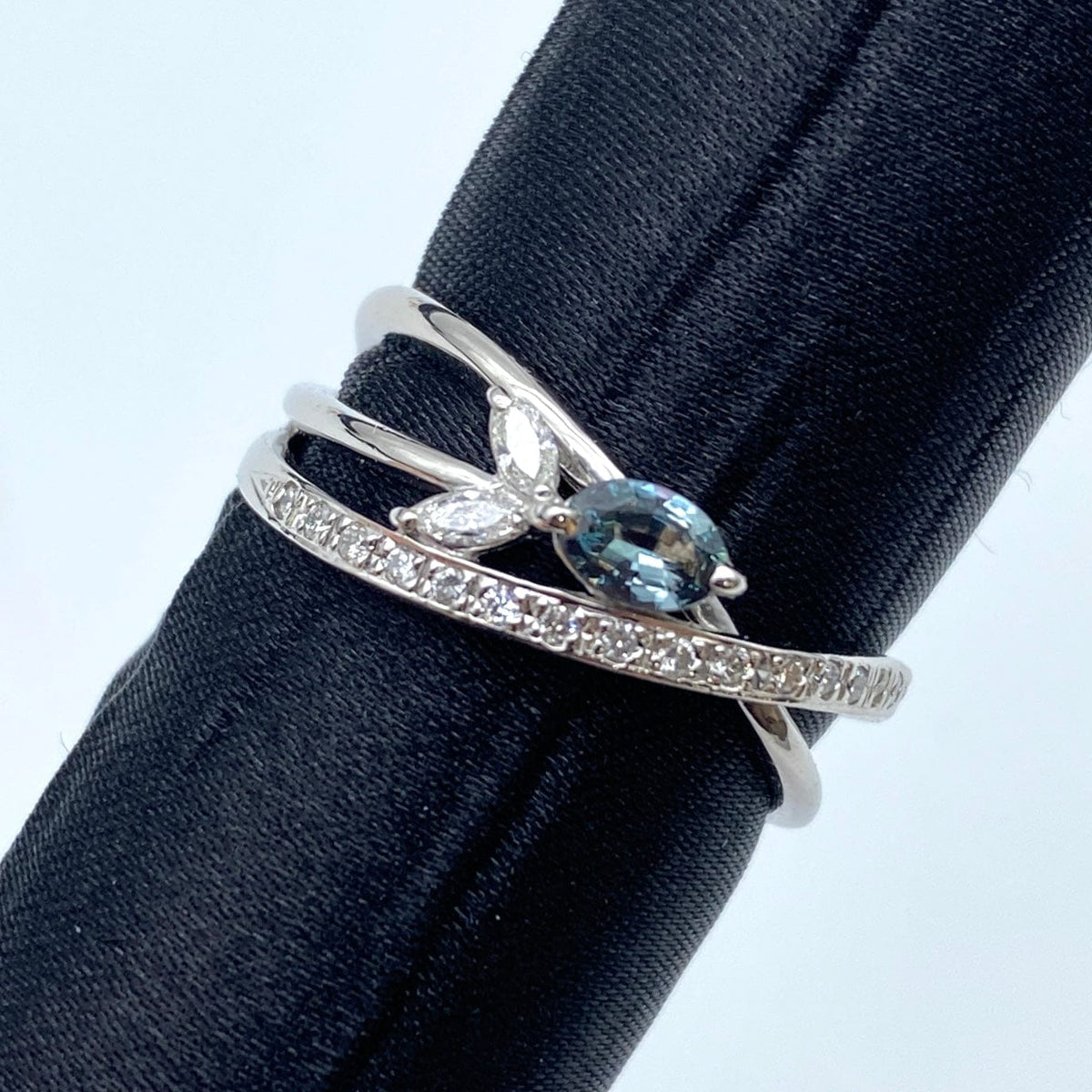 LUXURY PROMISE Pt900 Alexandrite Ring AX0.22 D0.16 US7.5 57913