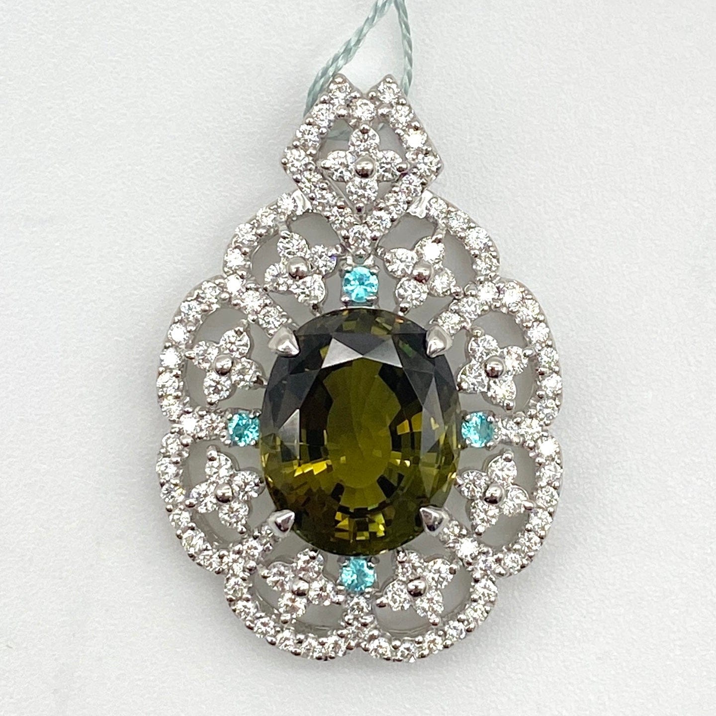 LUXURY PROMISE Pt900 Chrysoberyl Pentop KUR8.58 PRB0.12 D1.35 10.5 NGL 51879