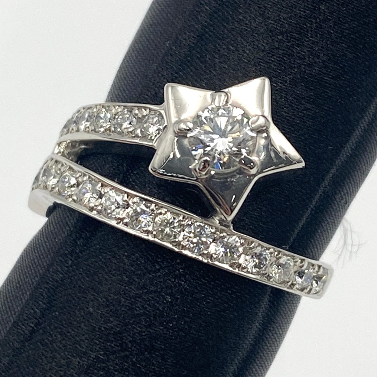 LUXURY PROMISE Pt900 dial ring D0.381 D0.65 7.1g sorting 51115 US8.5