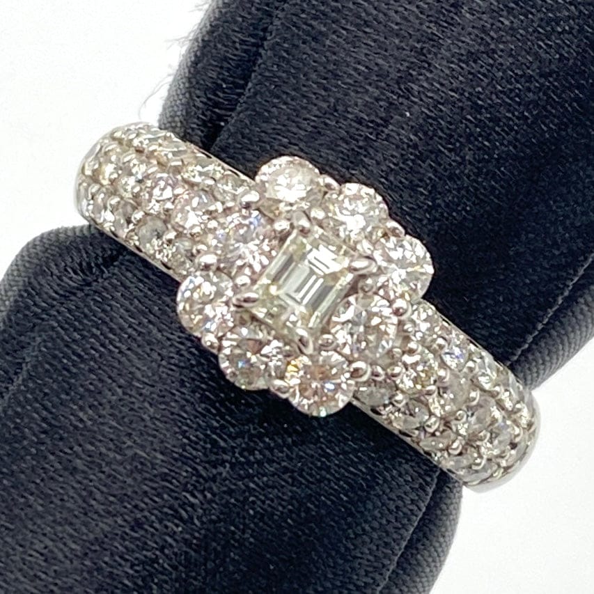 LUXURY PROMISE Pt900 Dial Ring D1.00 3.8 51938 US5.5