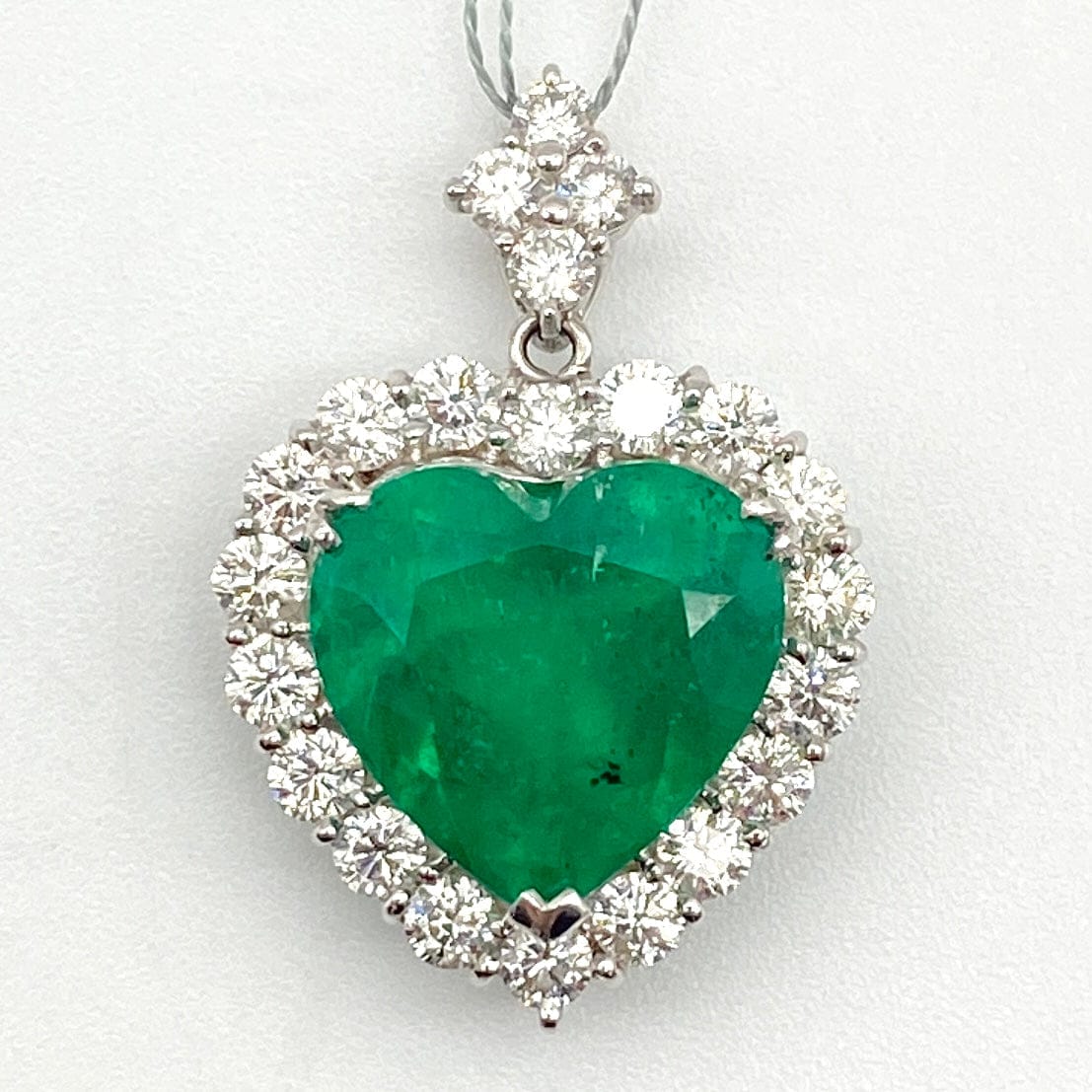 LUXURY PROMISE Pt900 Emerald Pen Top E8.31 D1.81 7.2 GRJ 51894