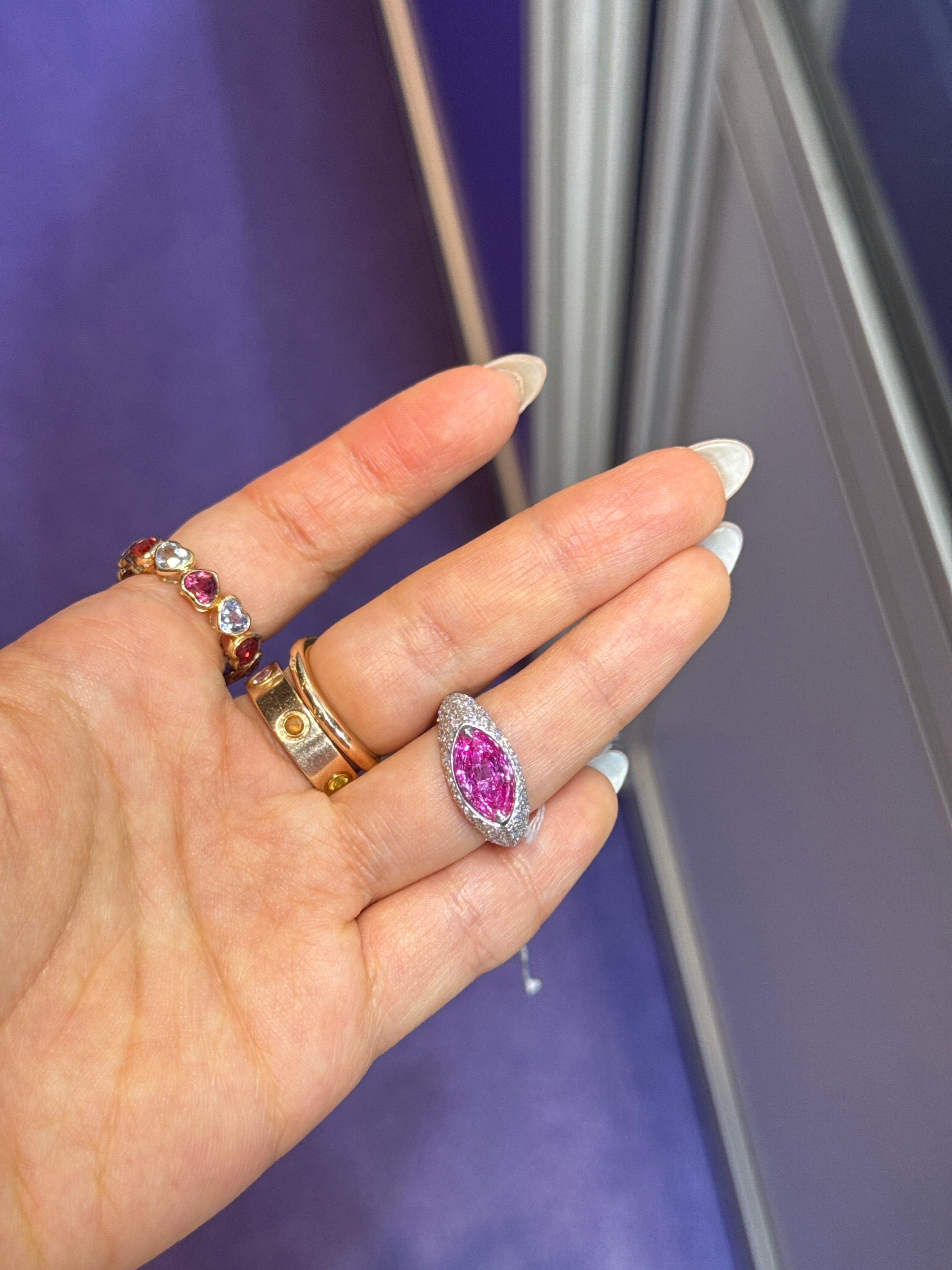 Luxury Promise Pt900 PINK SAPPHIR 1.7 J02076RXGL