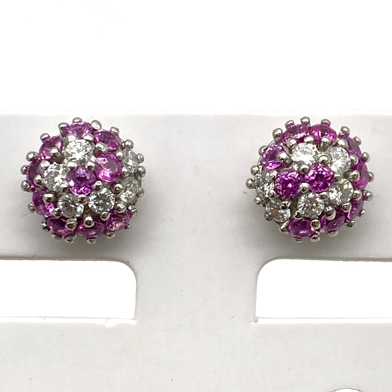 LUXURY PROMISE Pt900 Pink Sapphire Earrings Weight Only PS0.77*2 D0.29*2 3.4 51251