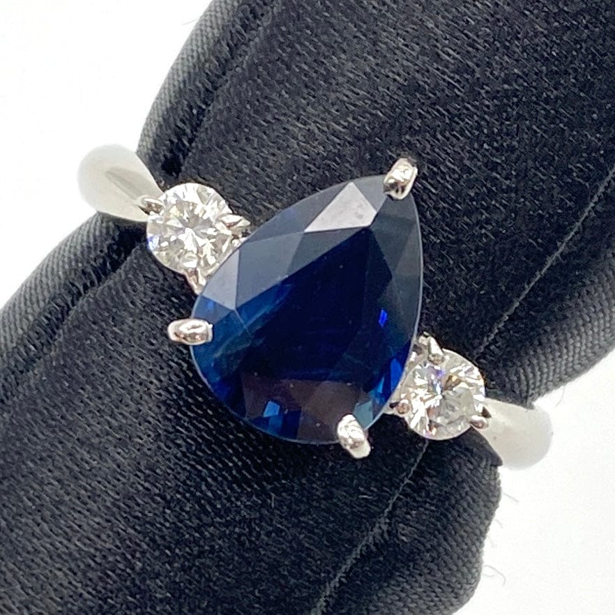 LUXURY PROMISE Pt900 Sapphire Ring S1.94 D0.18 4.3 Other 51631 US5.5