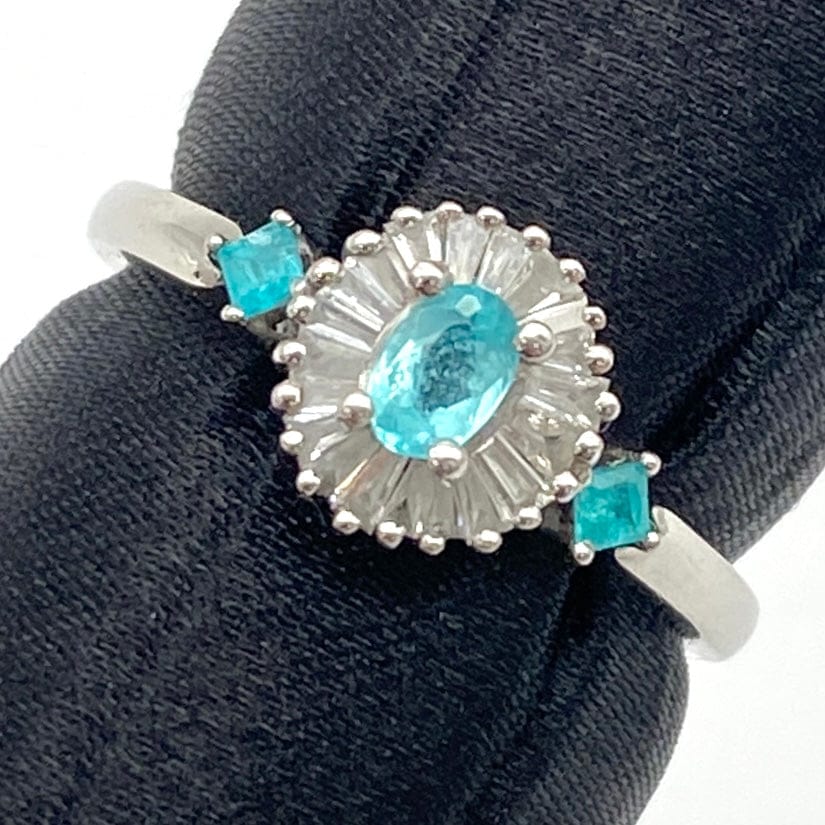 LUXURY PROMISE Pt950 Tourmaline Ring TO0.14 D0.13 4.3 51520 US5.75
