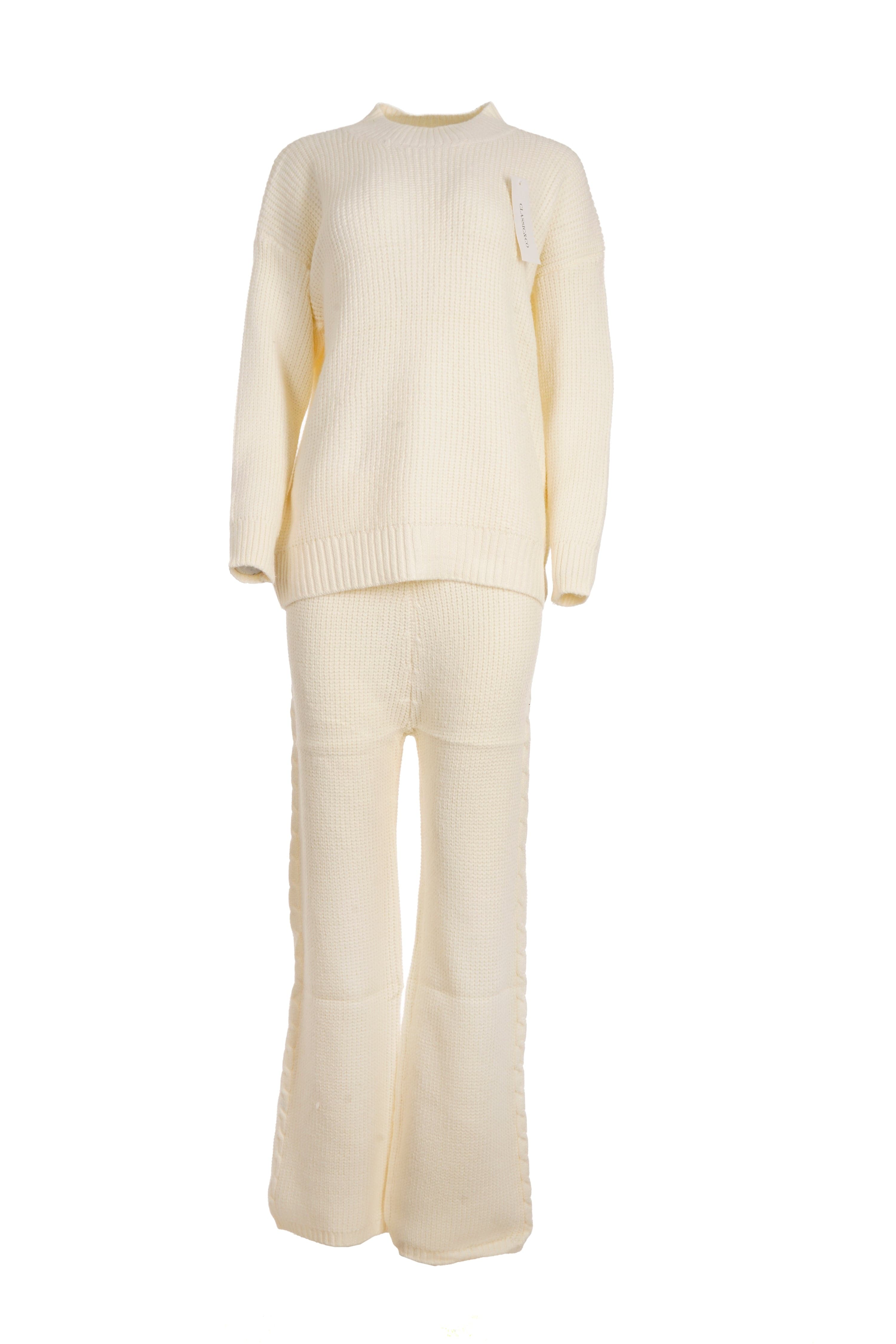 Luxury Promise 2350 CHUNKY KNIT OFF WHITE ONE SIZE TWO PIECE  AKC0252