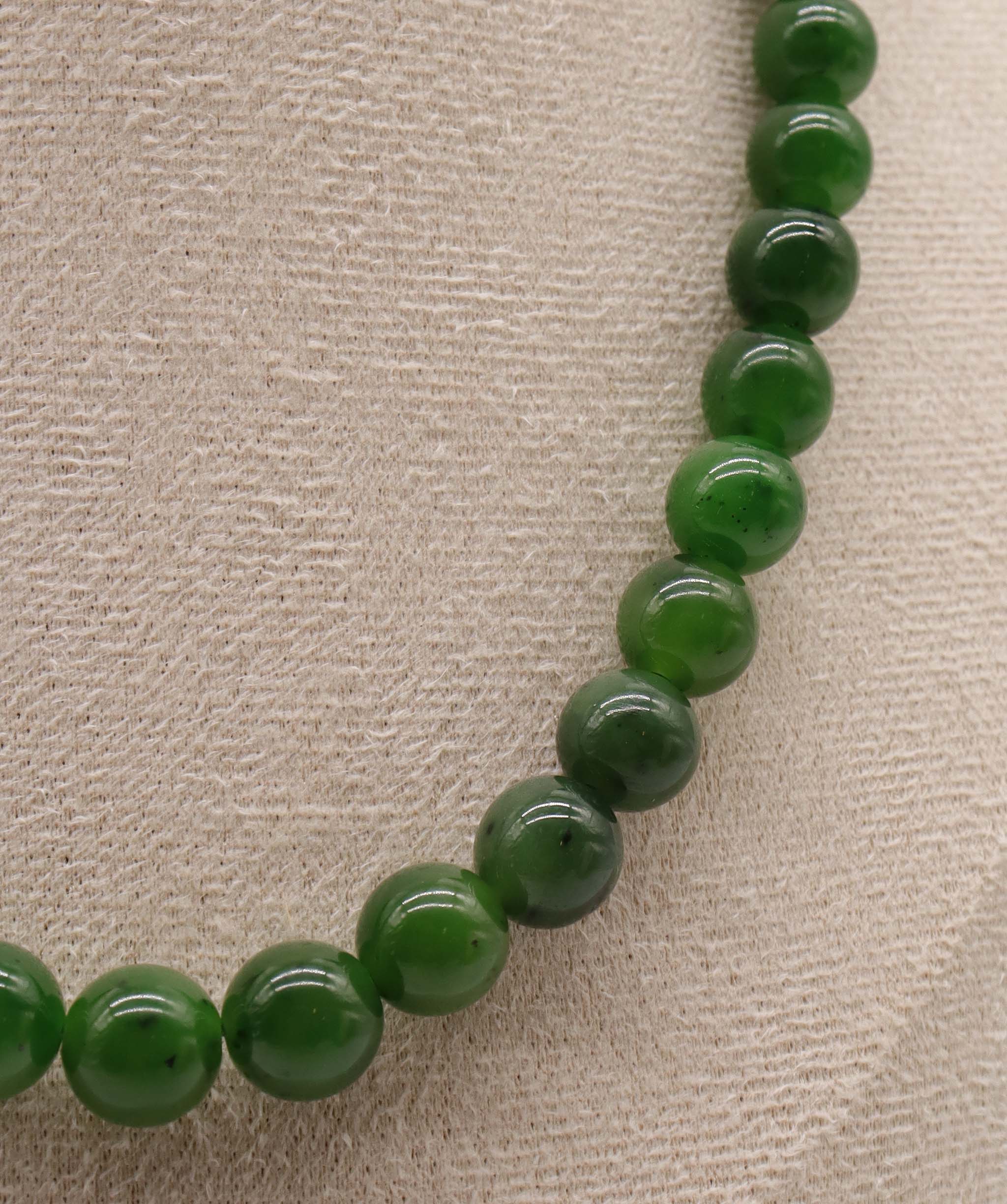 Luxury Promise 280ct Natural Siberian Jade Necklace D10mm DXBCS2224