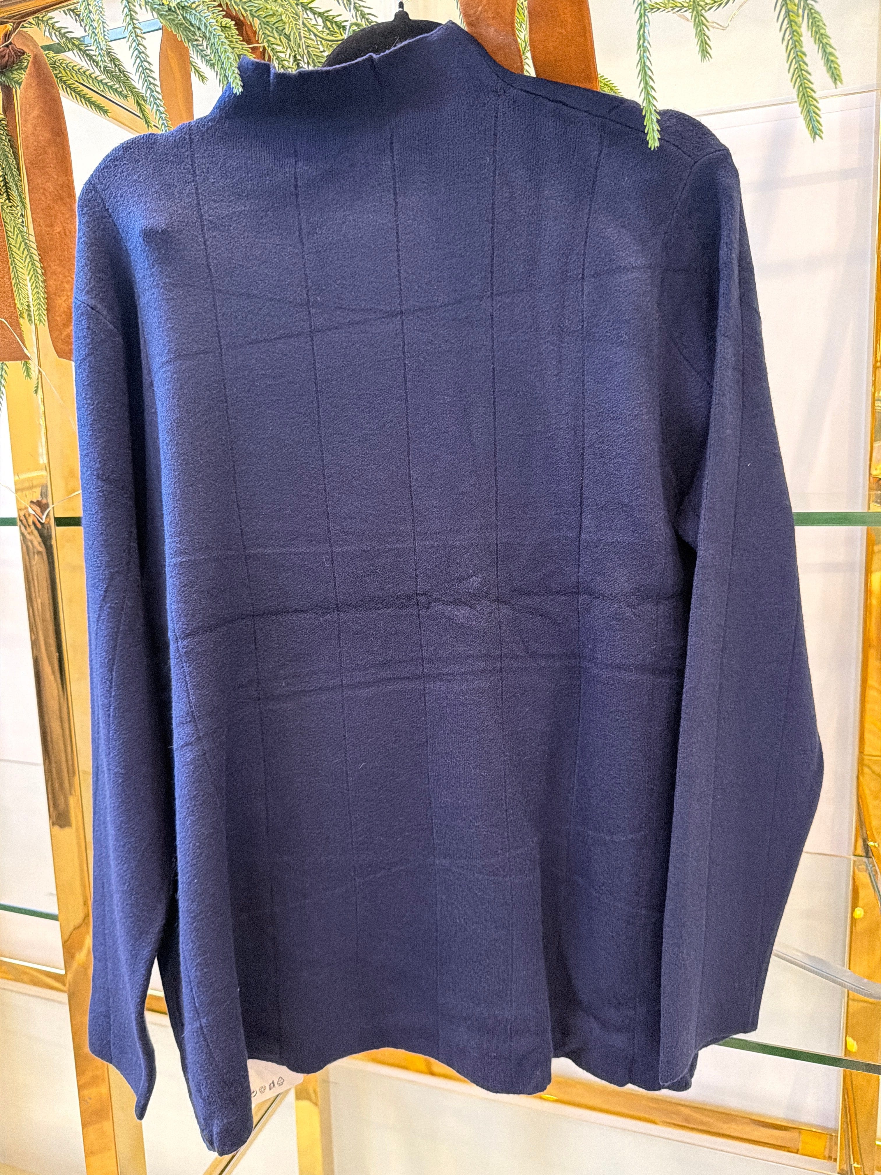 Luxury Promise A12A L/XL NAVY  HIGH NECK ORIGINAL LOUNGESET CASHMERE BLEND  AKC0272