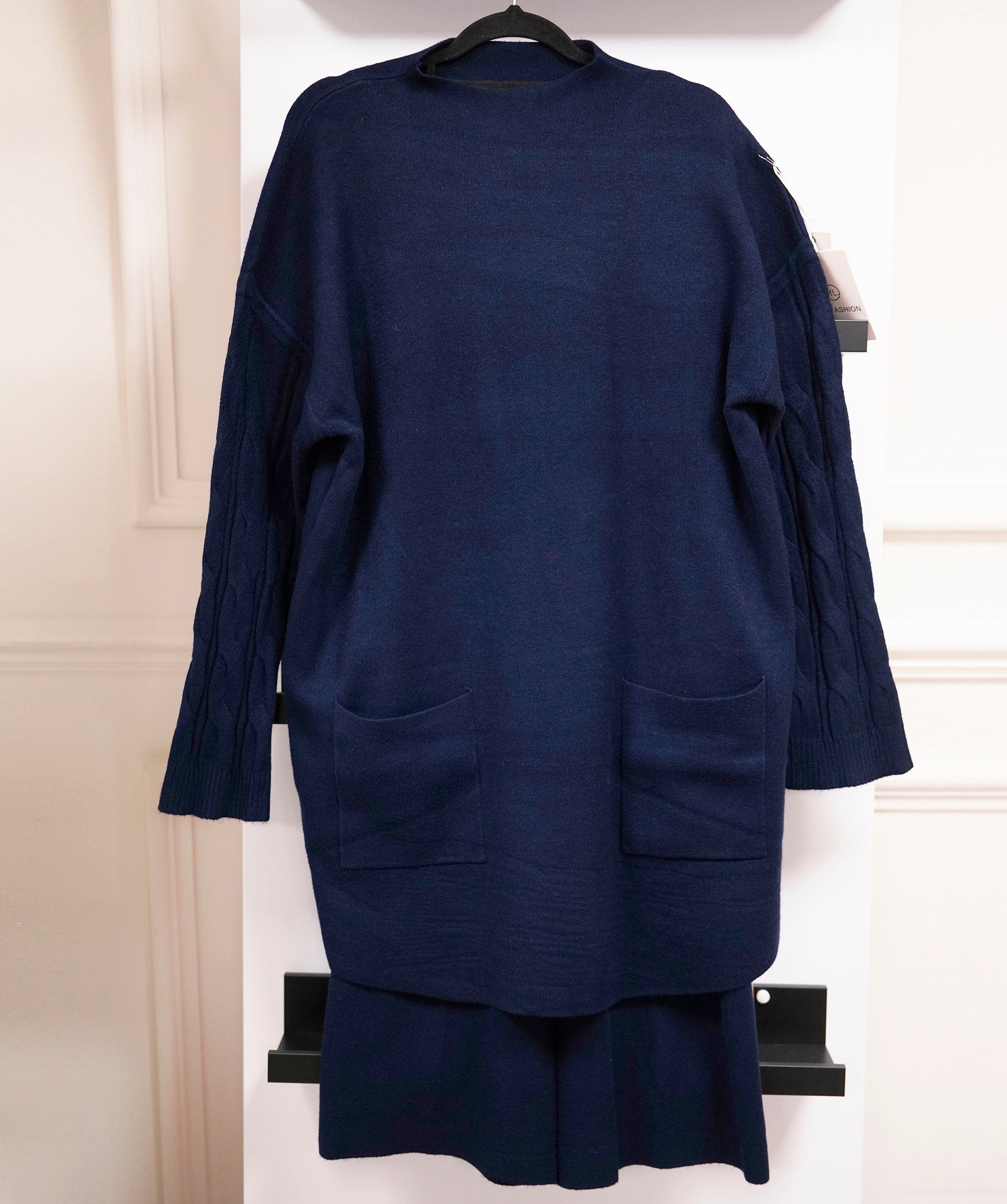 Luxury Promise Cable Navy Blue Knit Grey Loungeset XL AKC0062