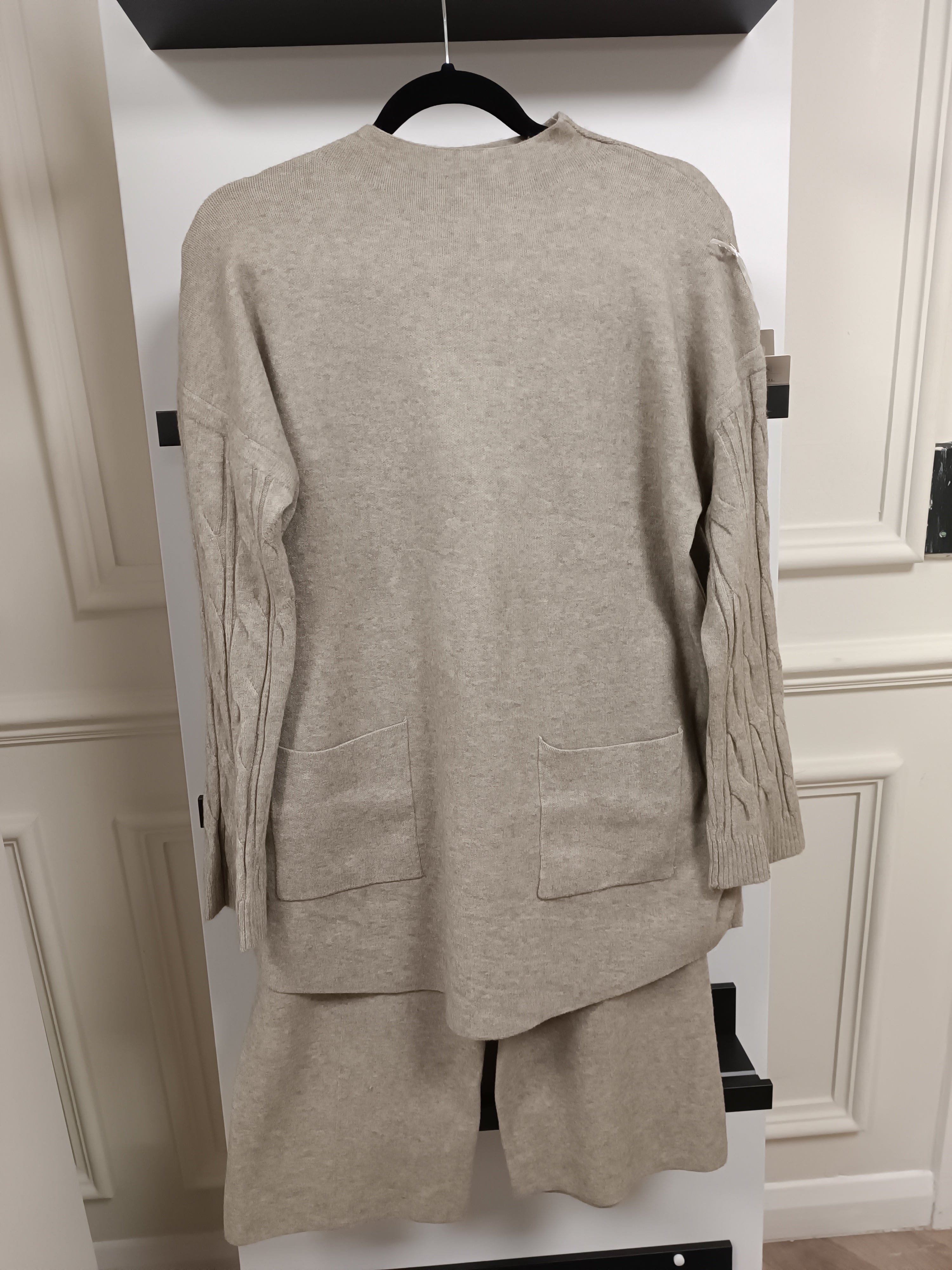 Luxury Promise Cable Sand Knit Grey Loungeset XL AKC0064