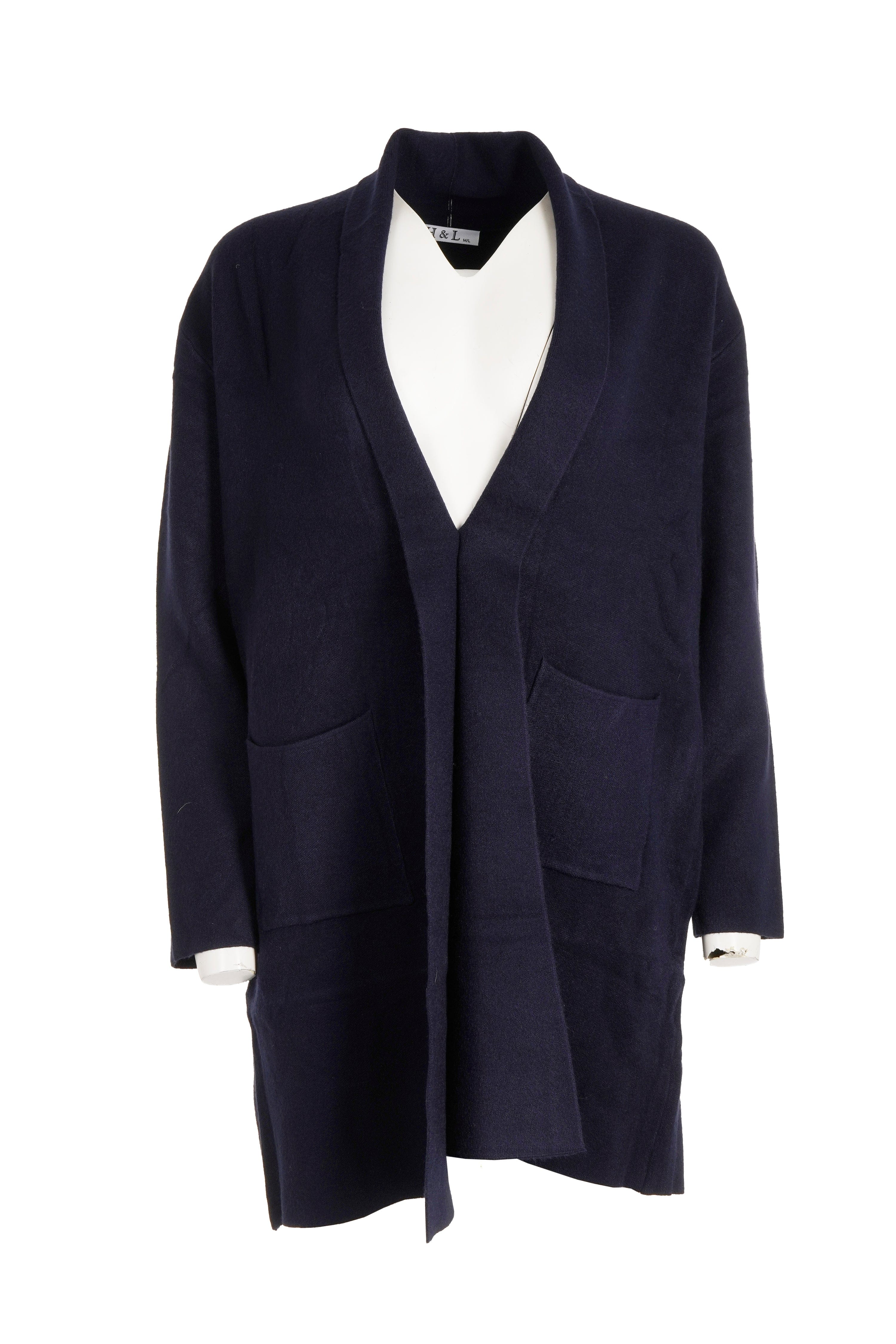 Luxury Promise CASHMERE CARDIGAN NAVY M/L AKC0303