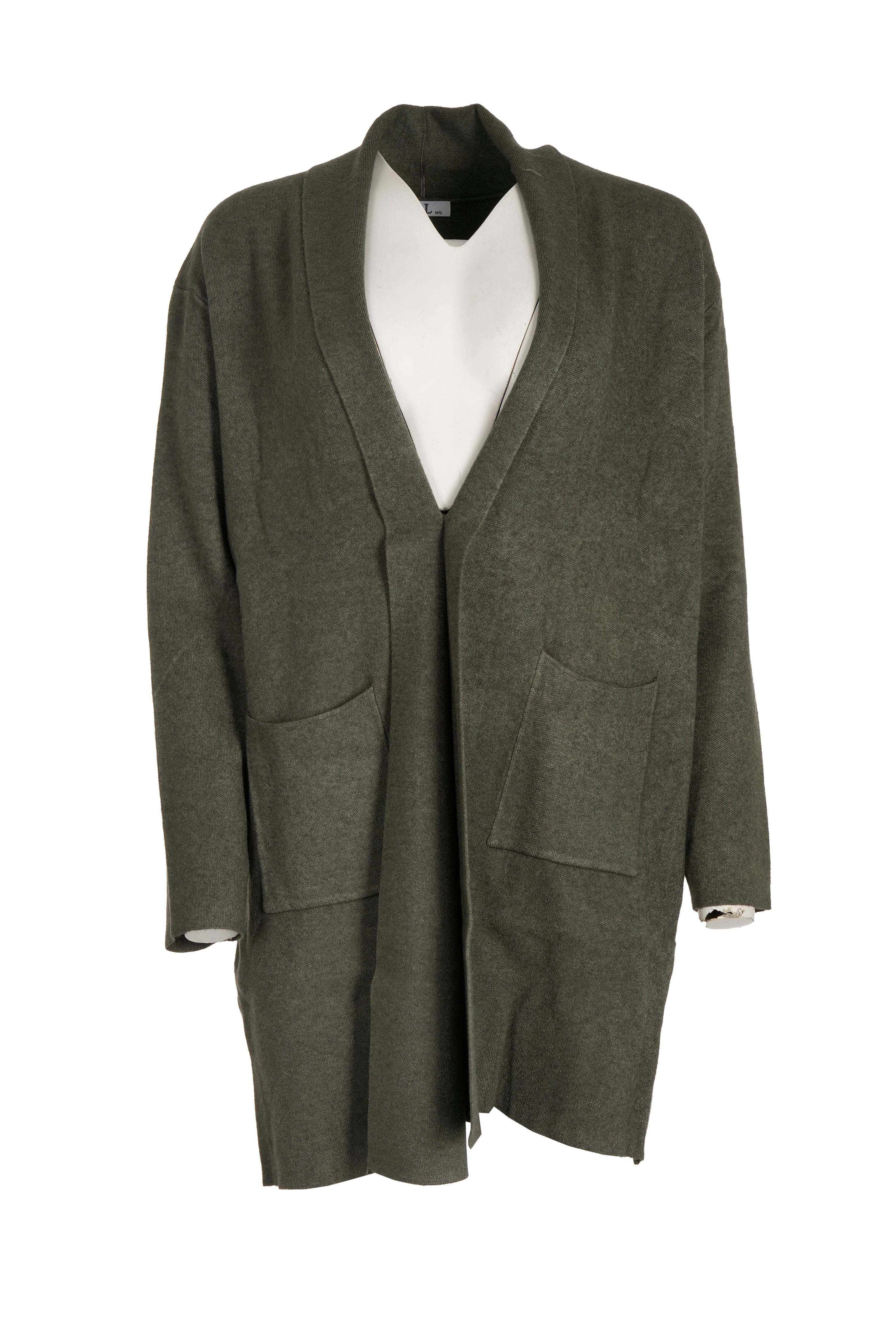 Luxury Promise CASHMERE CARDIGAN SAGE M/L AKC0305