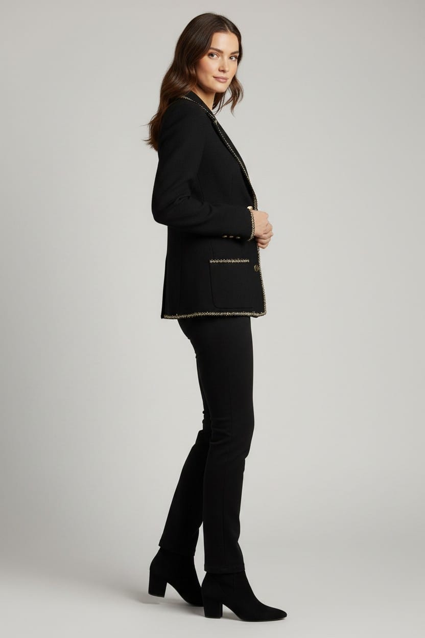 Luxury Promise CHANEL NAVY DWP JACKET 38 DXBS6648