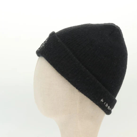 Luxury Promise Chrome Hearts CH Plus Stitch Woolwatch Cap Wool Black Auth 136313M 136313M