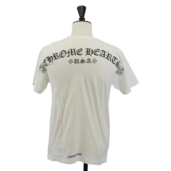 Luxury Promise Chrome Hearts TShirt Cotton White Auth 136574M 136574M