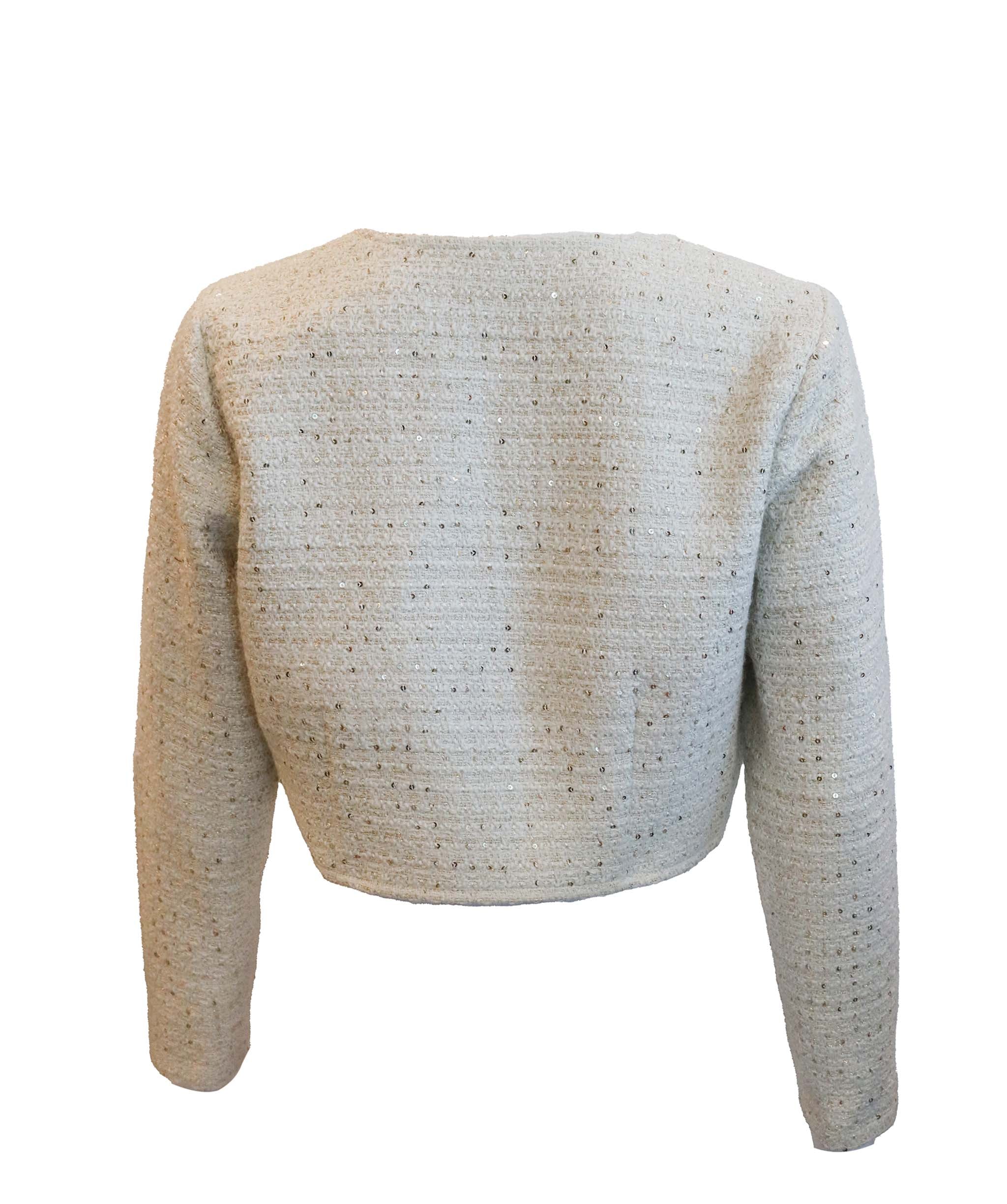 Luxury Promise Cream gold Amara cropped jacket  TP003