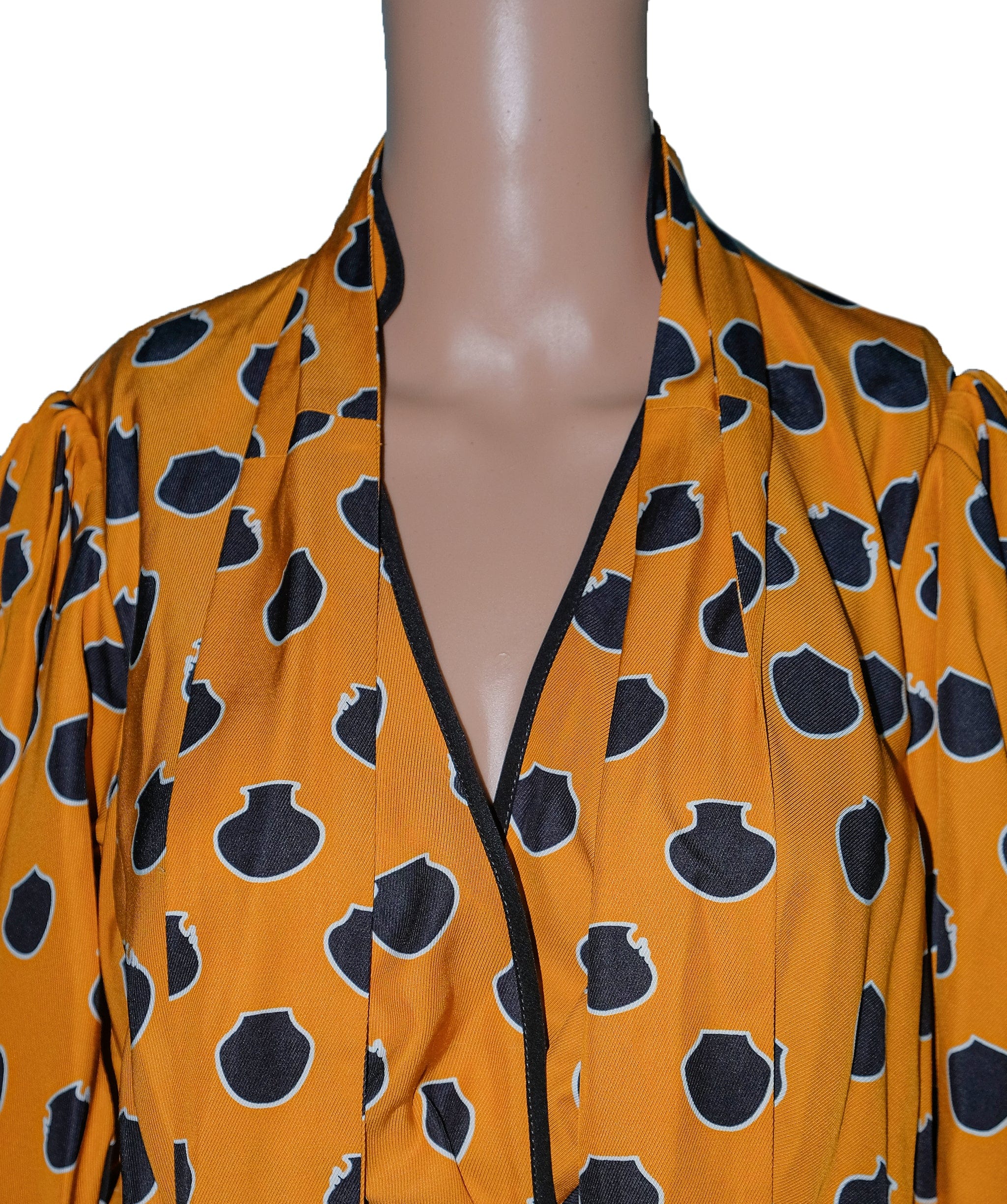 Luxury Promise Dress Polkadots Black/ orange RJC3299