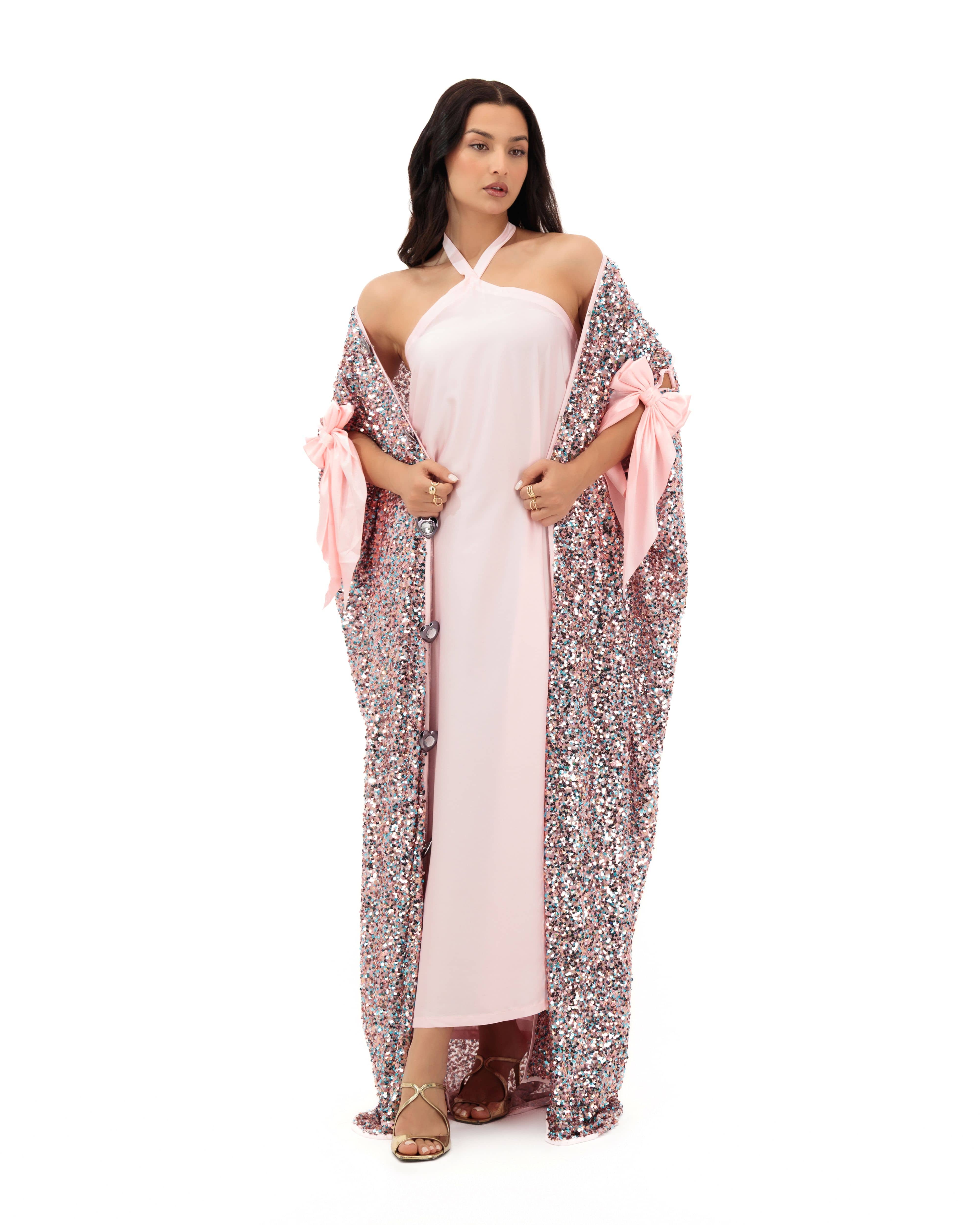 Luxury Promise EMPRESS KAFTAN PINK BOW SIZE OS ASC7069