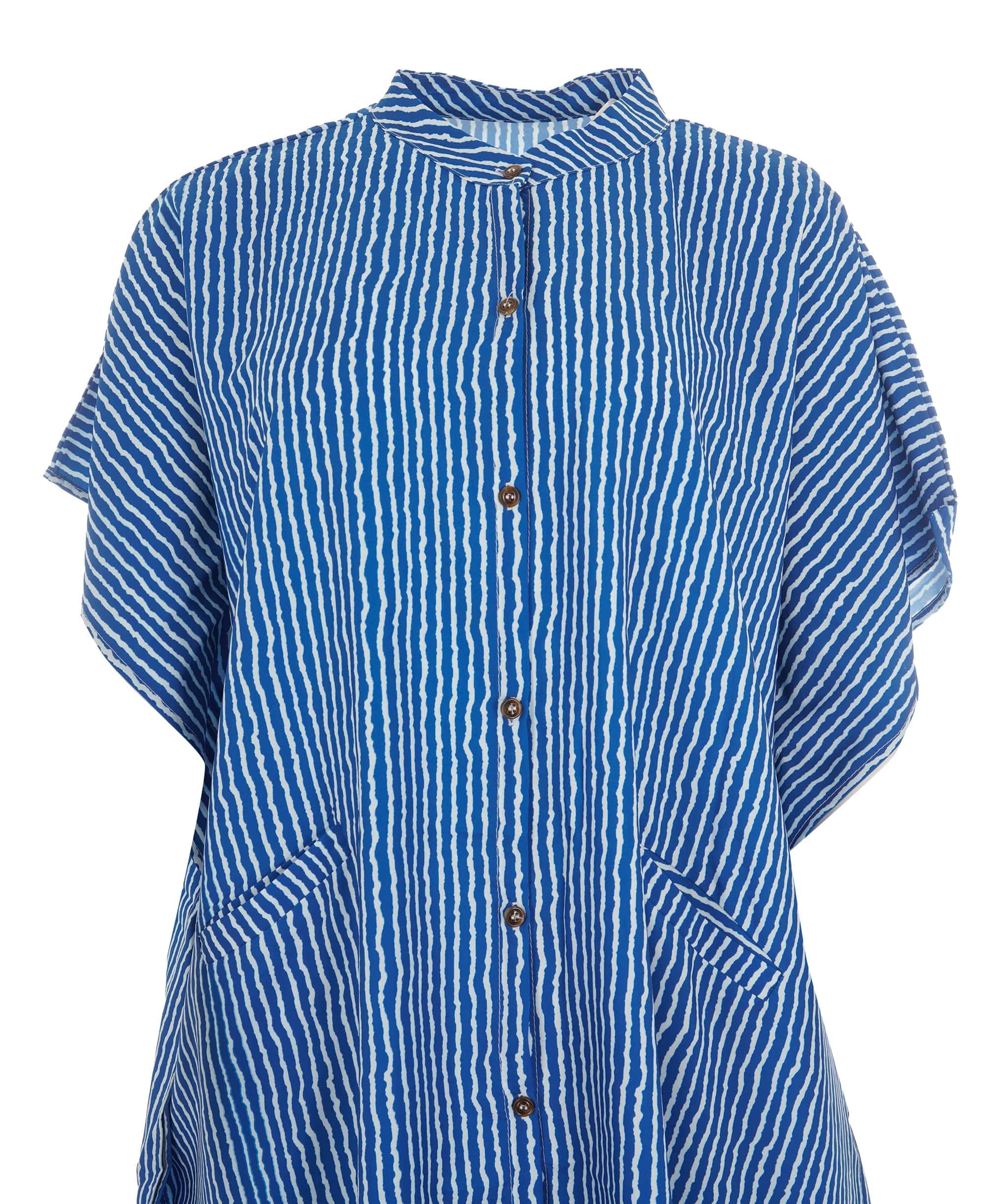 Luxury Promise Everyday Women's Bohemian Striped Dress Vibrant Blue, One-Size AKL0140