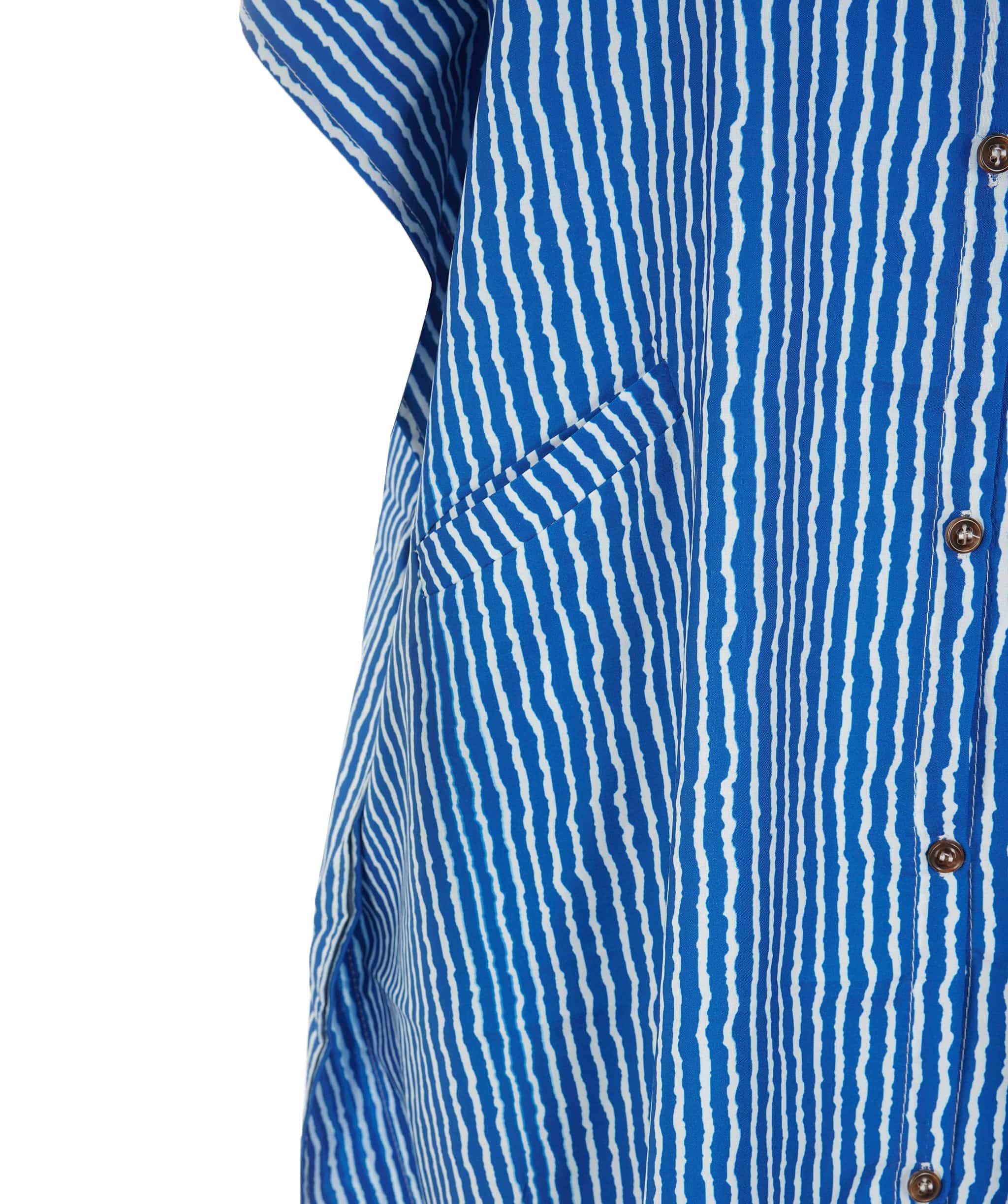 Luxury Promise Everyday Women's Bohemian Striped Dress Vibrant Blue, One-Size AKL0140