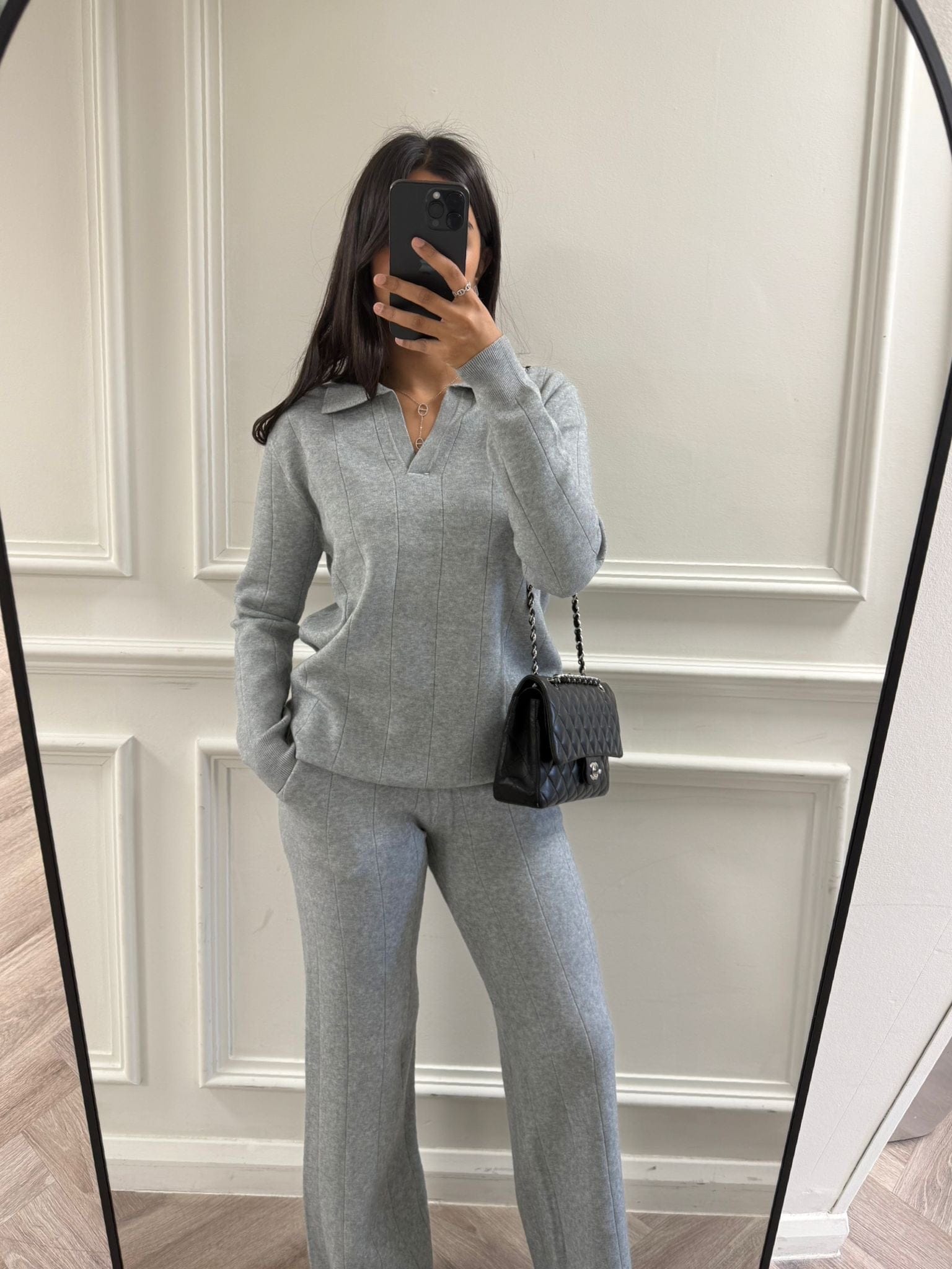 Luxury Promise Grey Loungewear Set XL-XXL AKC0021