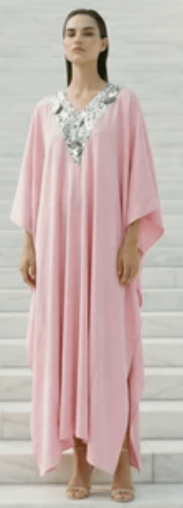 Luxury Promise HER KAFTAN PINK/SILVER SIZE OS ASC7058