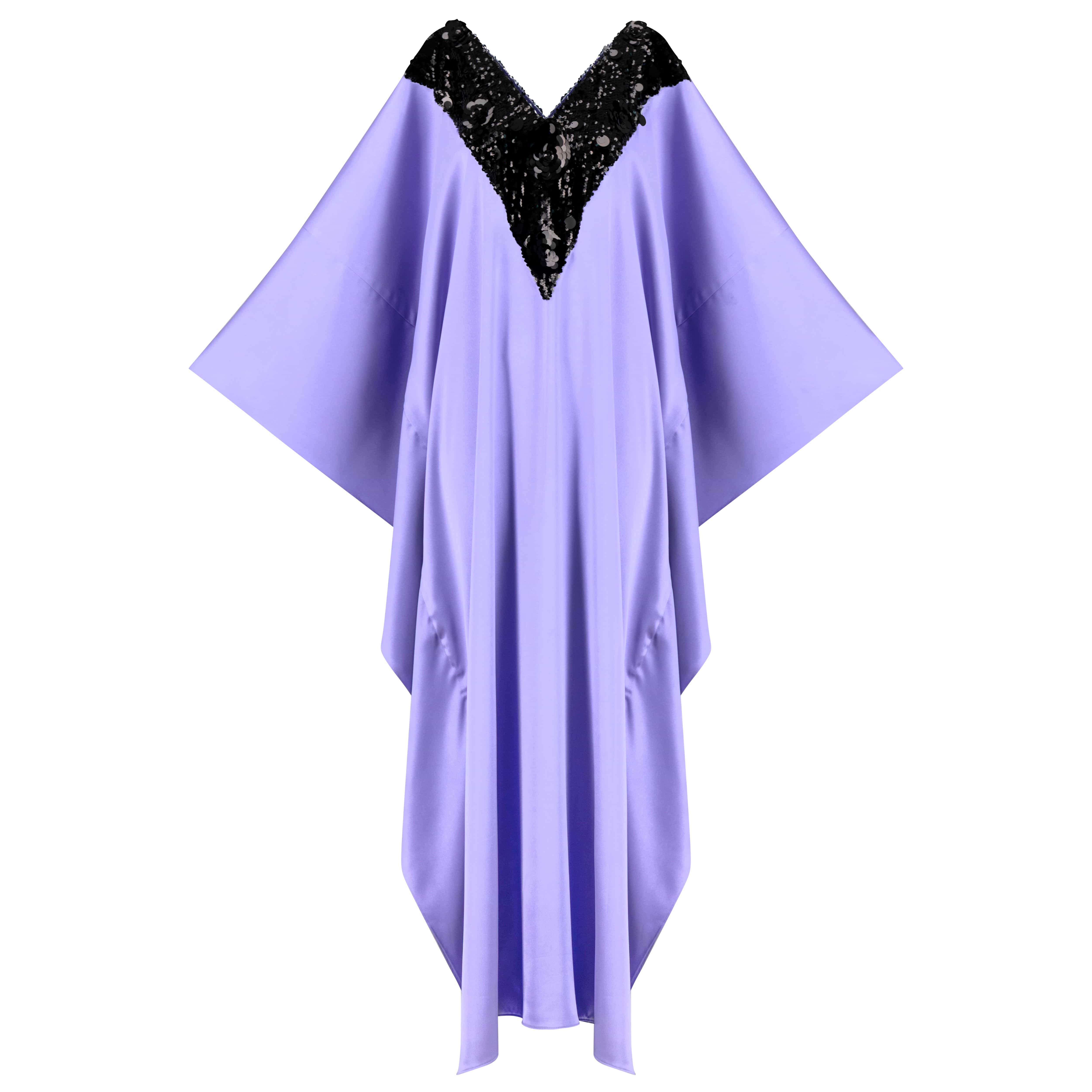 Luxury Promise HER KAFTAN PURPLE / BLACK SIZE OS ASC7062