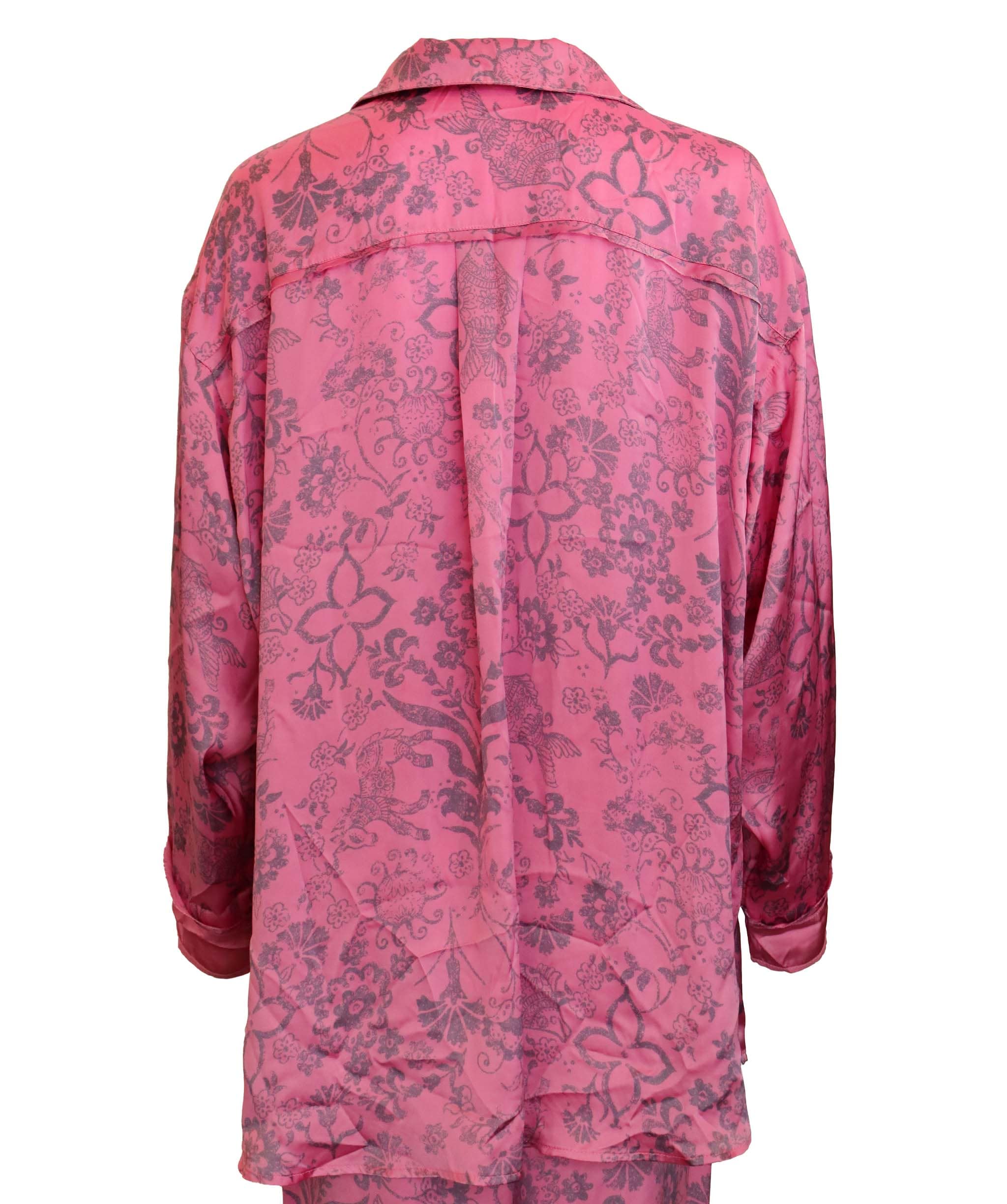 Luxury Promise * INTIMATELY SILK SLEEPY WEAR TERNO PINK MEDIUM ASC6941