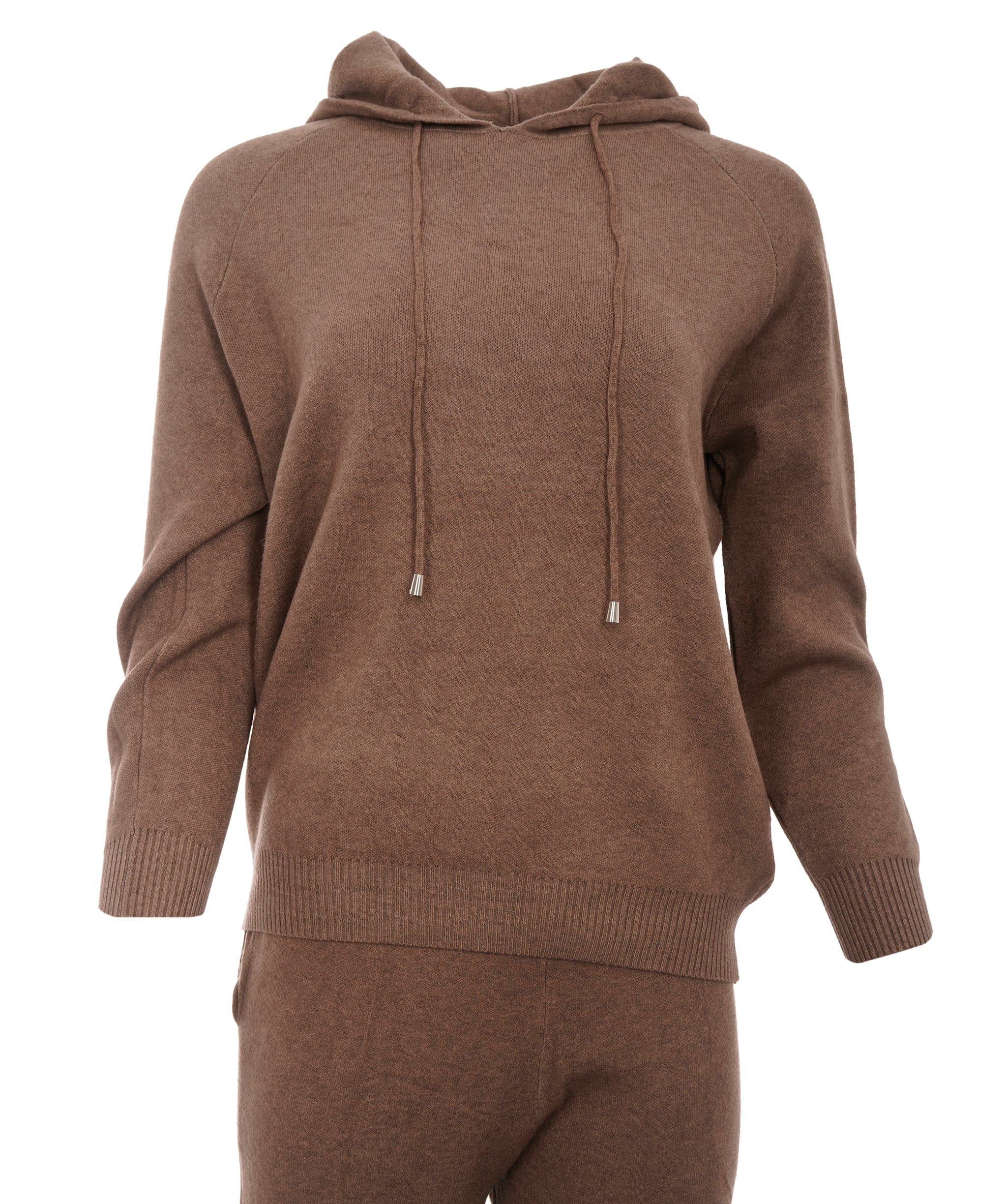 Luxury Promise Mia Brown M/L Hooded Cashmere Loungewear Set  AKC0330