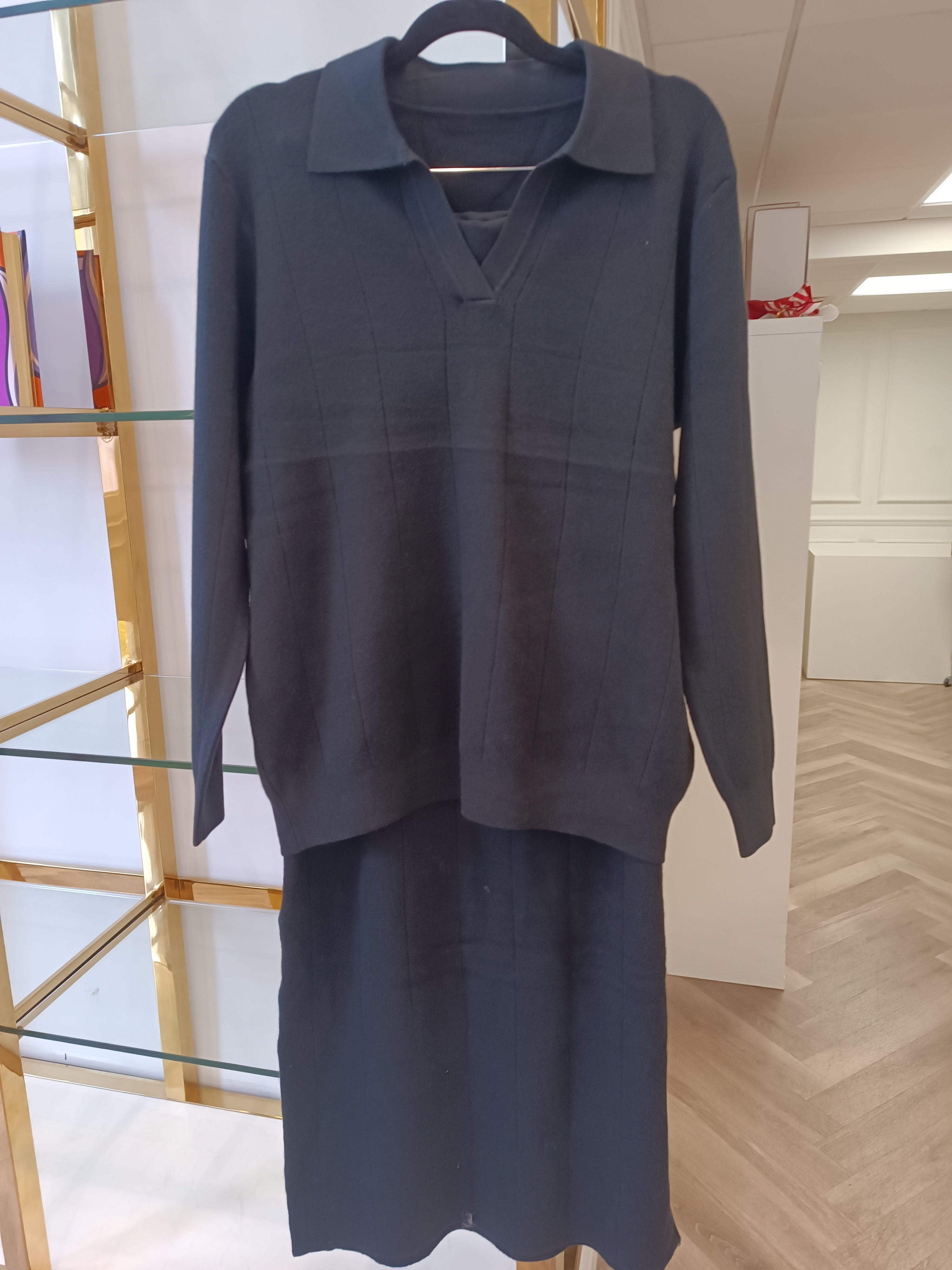 Luxury Promise Original Black Skirt Edition Loungewear Set M/L AKC0071