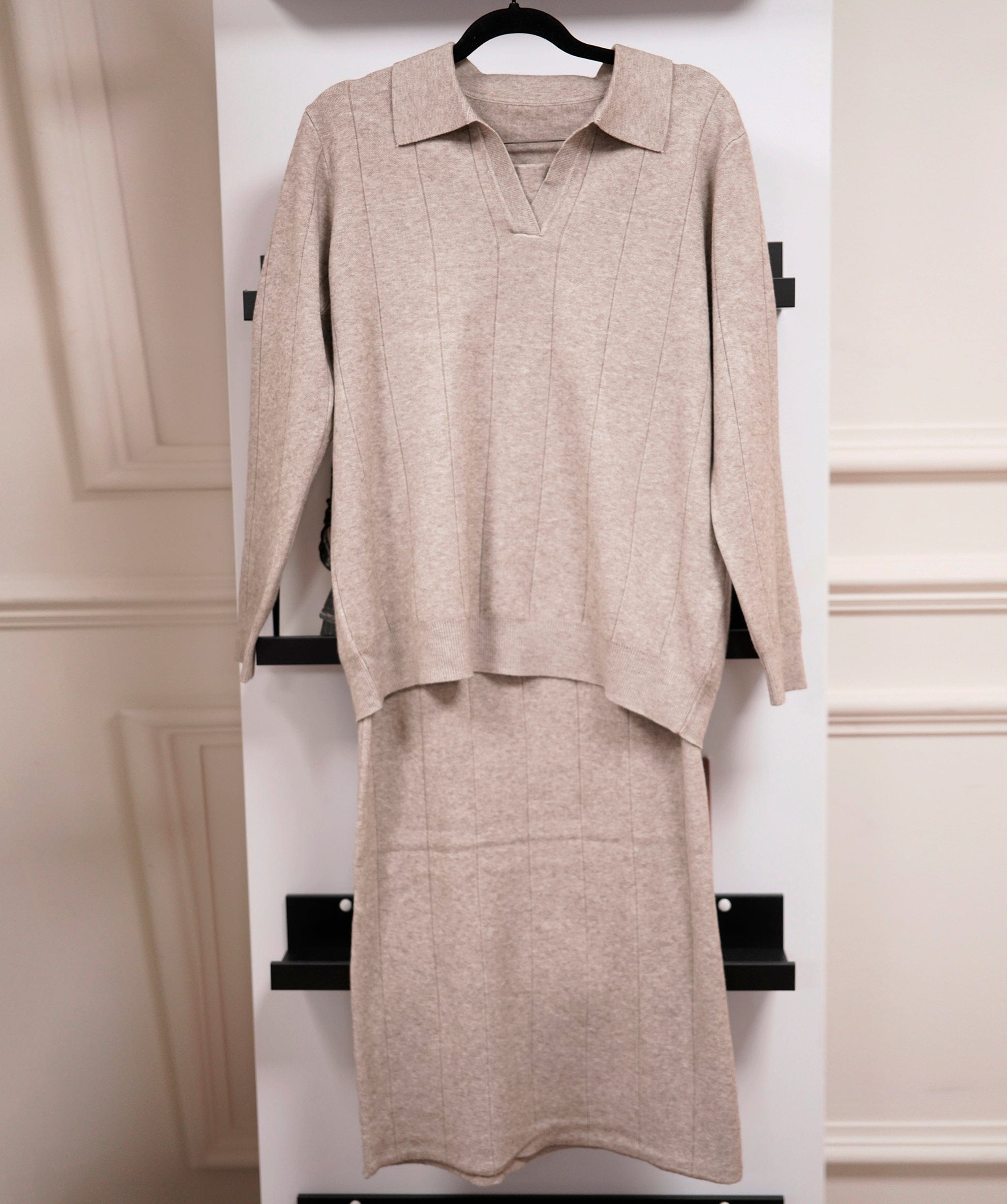 Luxury Promise Original Greish Beige Skirt Edition Loungewear Set M/L AKC0073