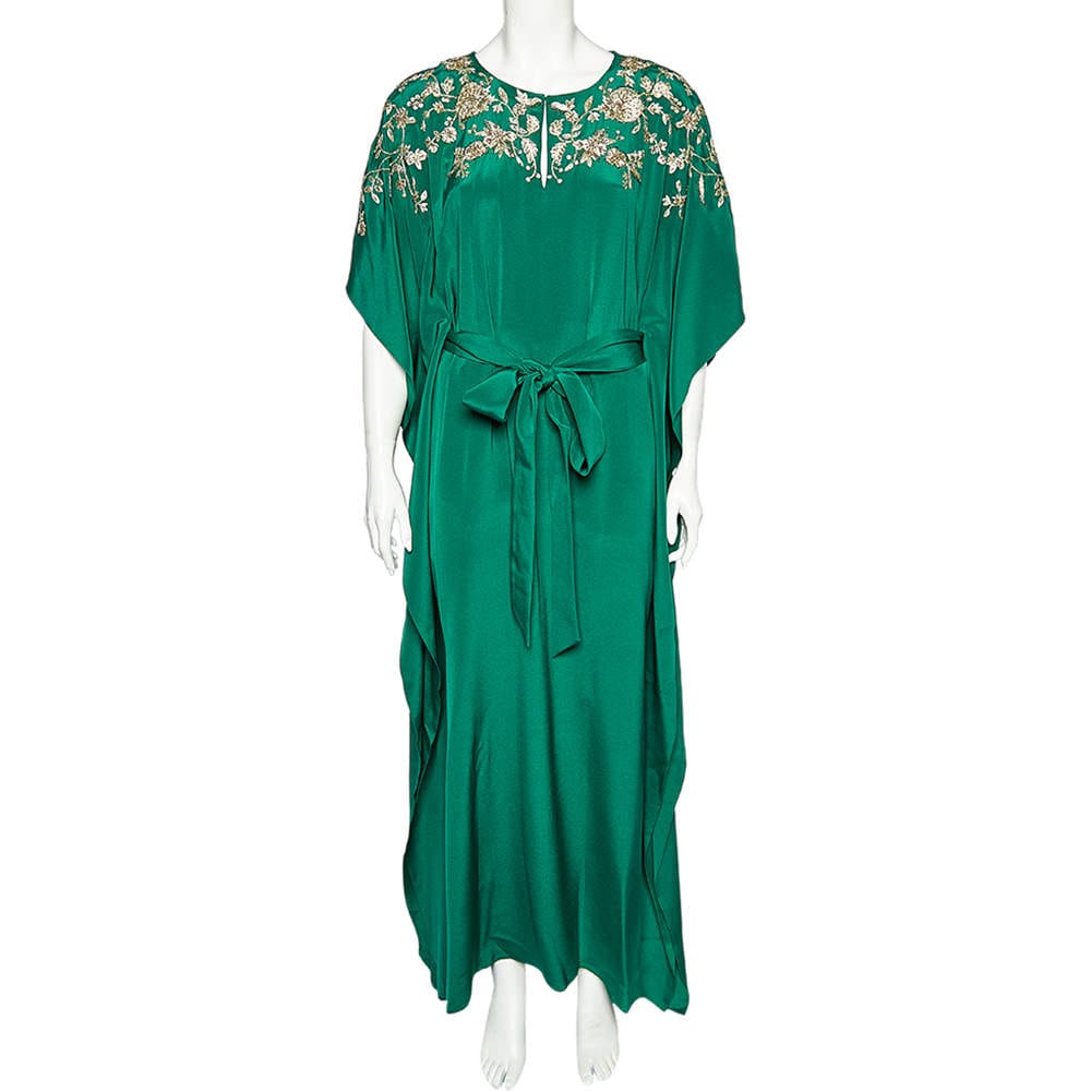 Luxury Promise Oscar da La renta silk embellished dress medium ASCLC2550