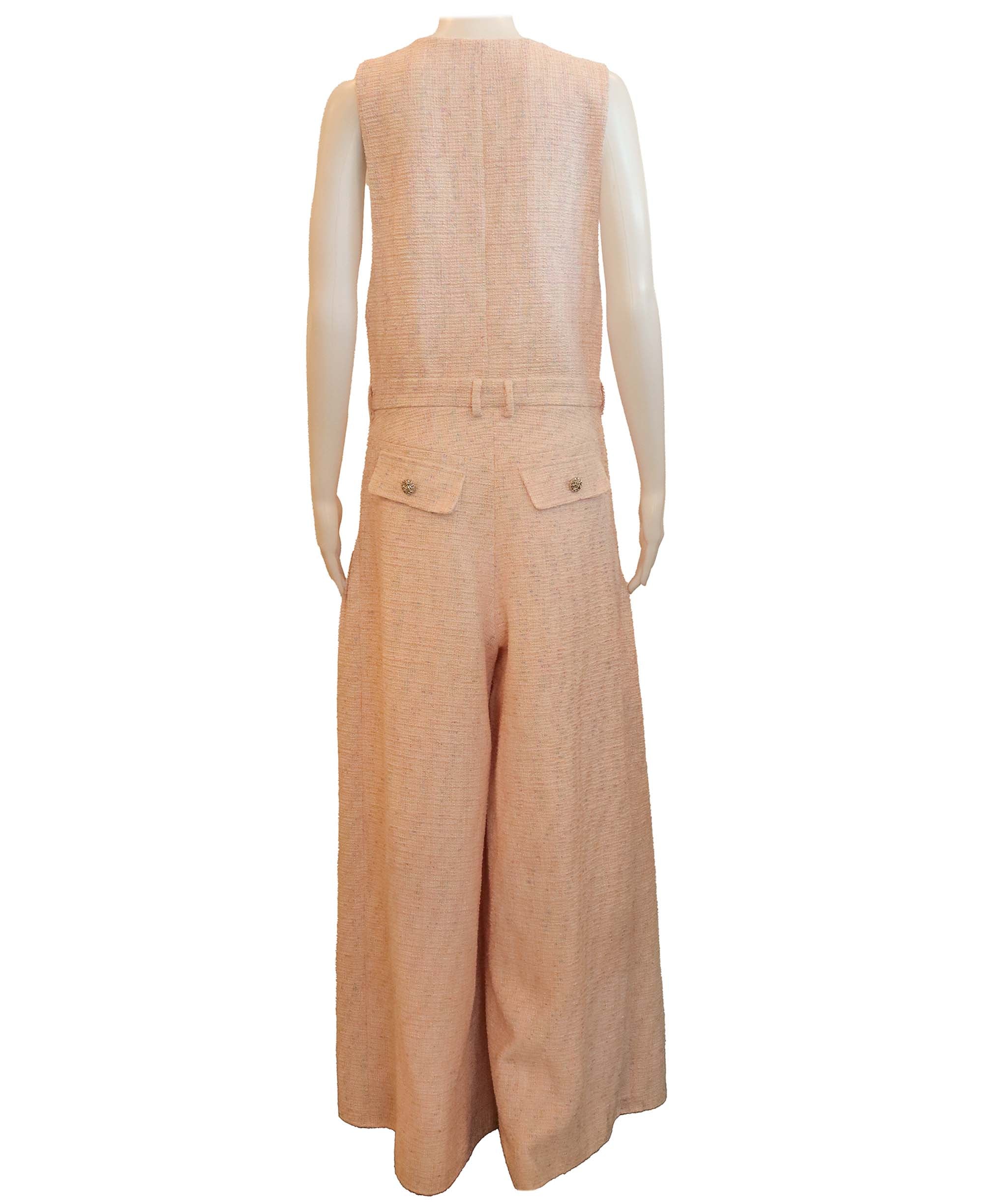 Luxury Promise Pink tweed Solange dungaree  TP001