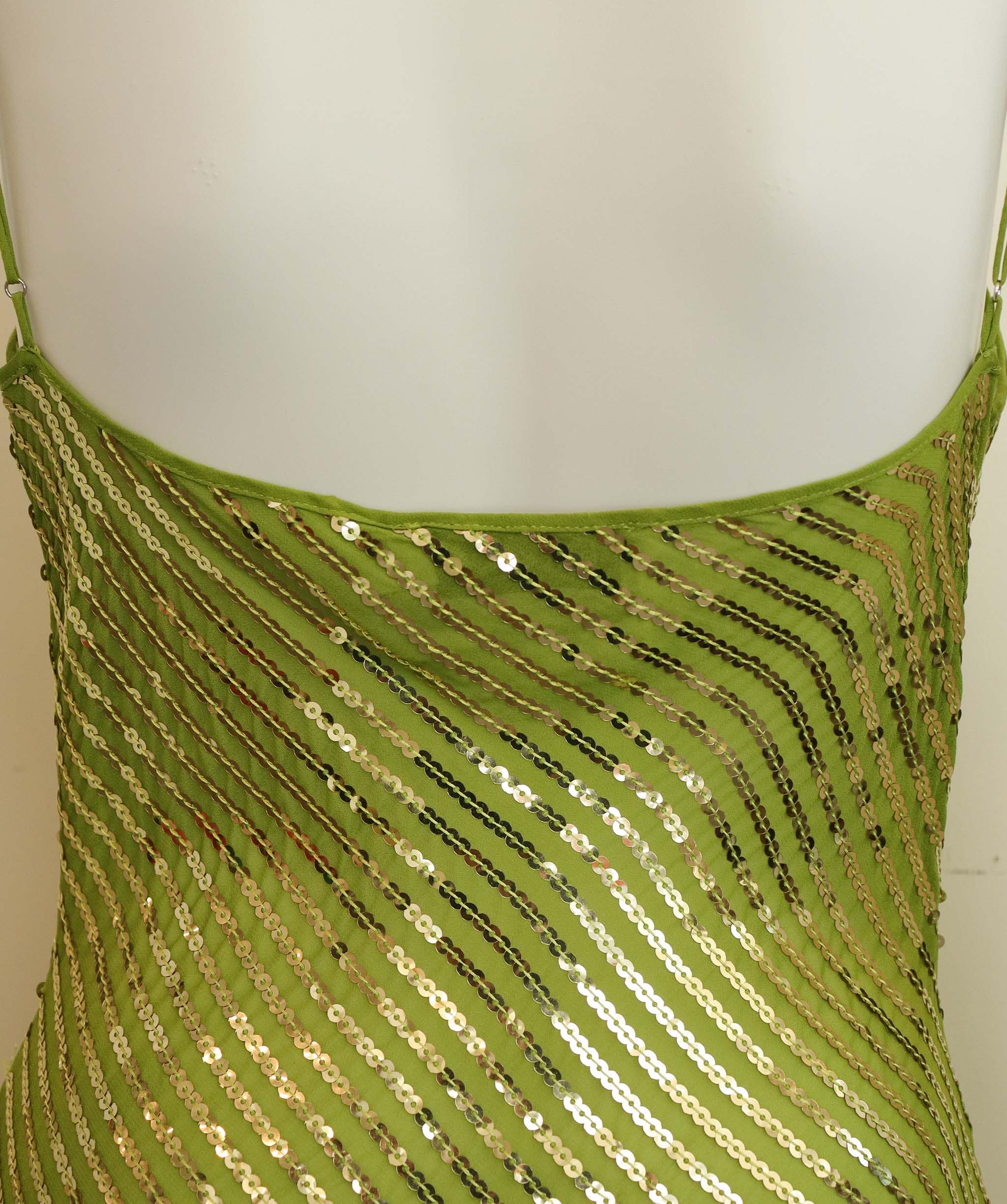 Luxury Promise * RAT AND BOA DRESS GREEN S ASC6952