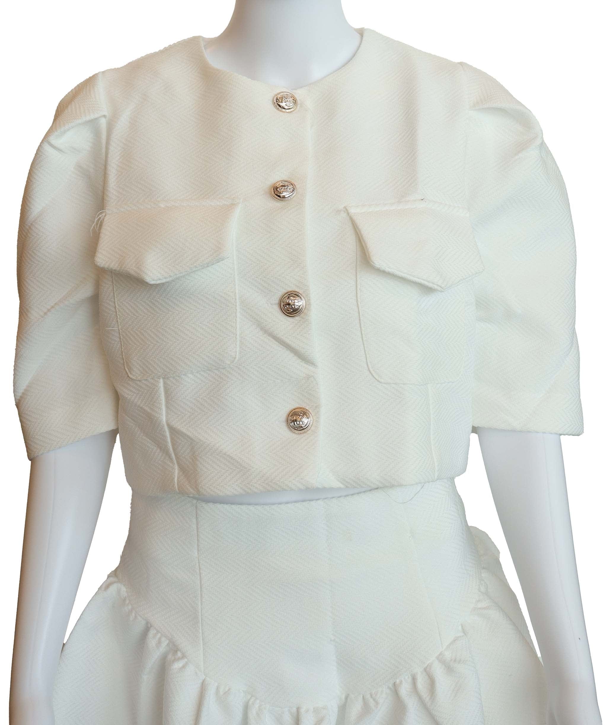 Luxury Promise S Gorgeous Top & Skirt White AGC2751