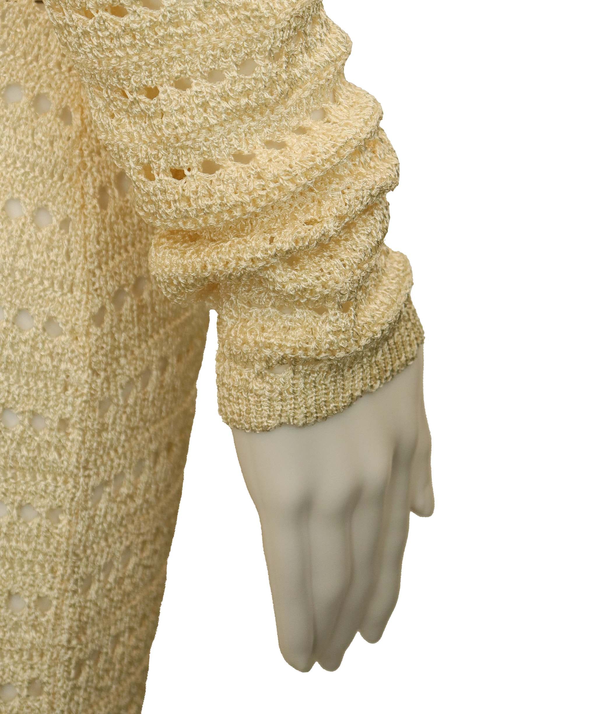 Luxury Promise * SAME KNITTED LONG DRESS CREAM SMALL ASC6953