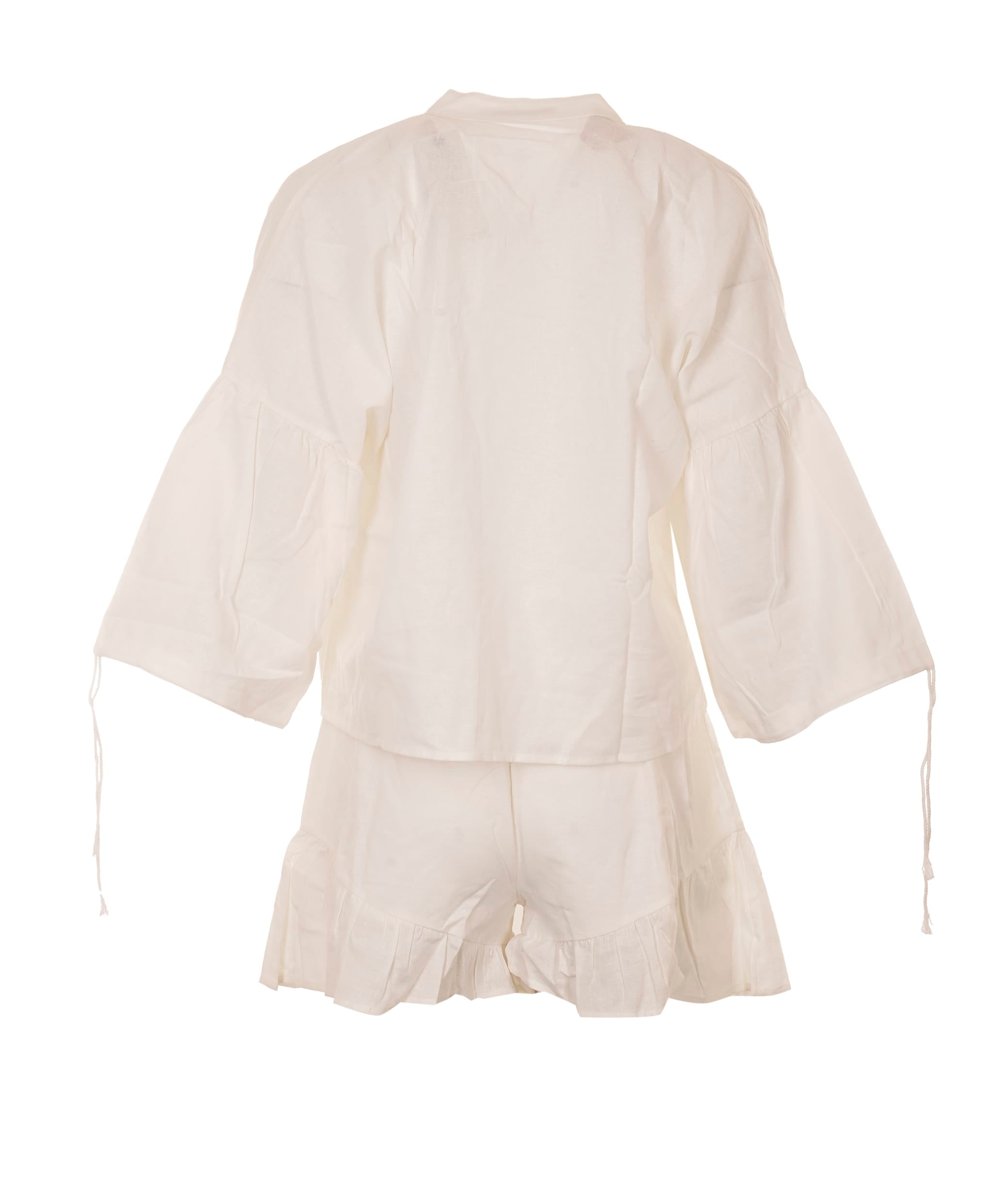 Luxury Promise The Monaco White Linen Short Set M/L ALC4132