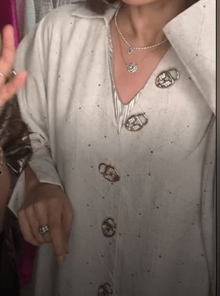 Luxury Promise The Vault  Gold padlock button dress TP0309