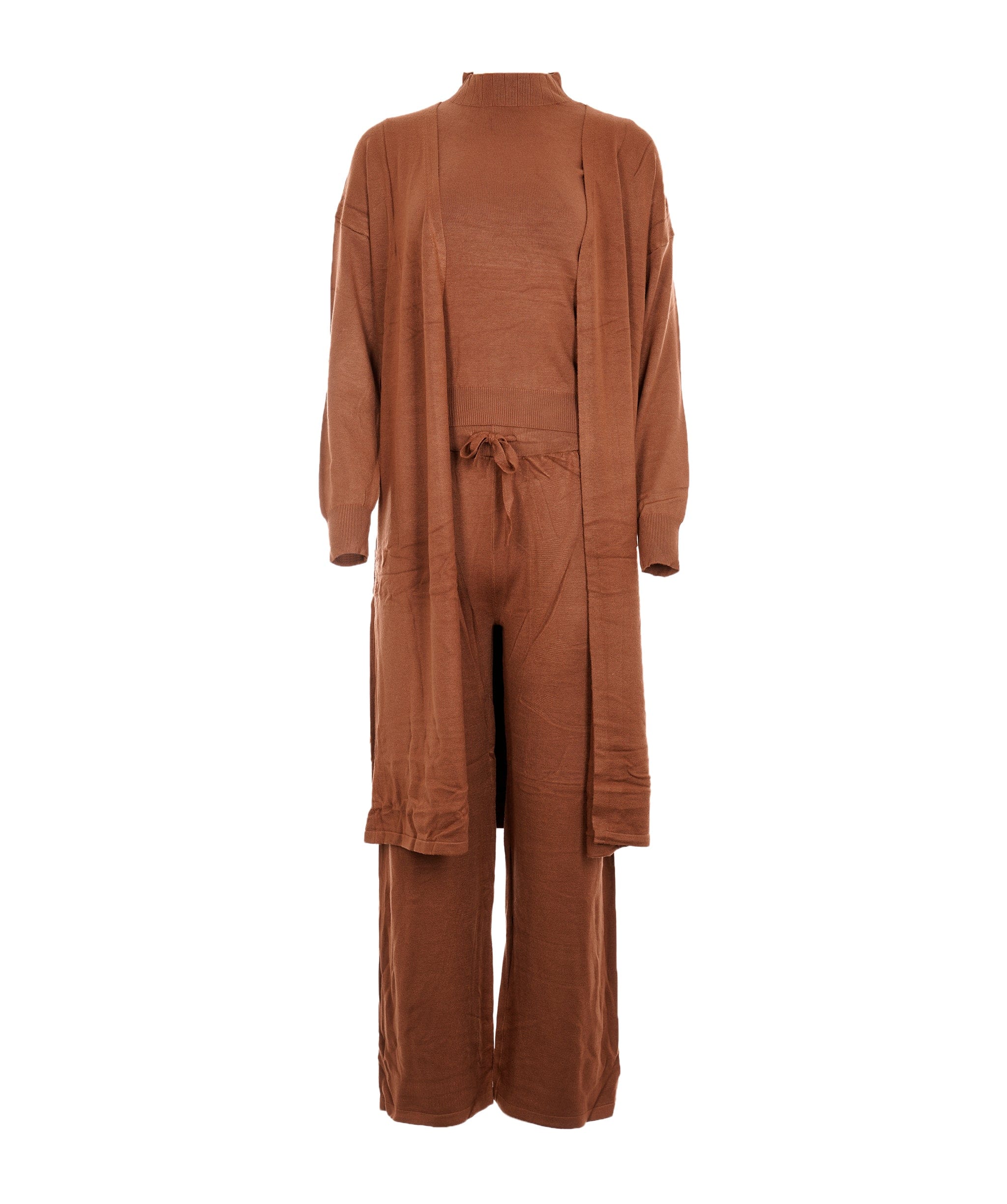 Luxury Promise Tia 3 Piece Brown Set XL Loungewear Set  DBXL0104