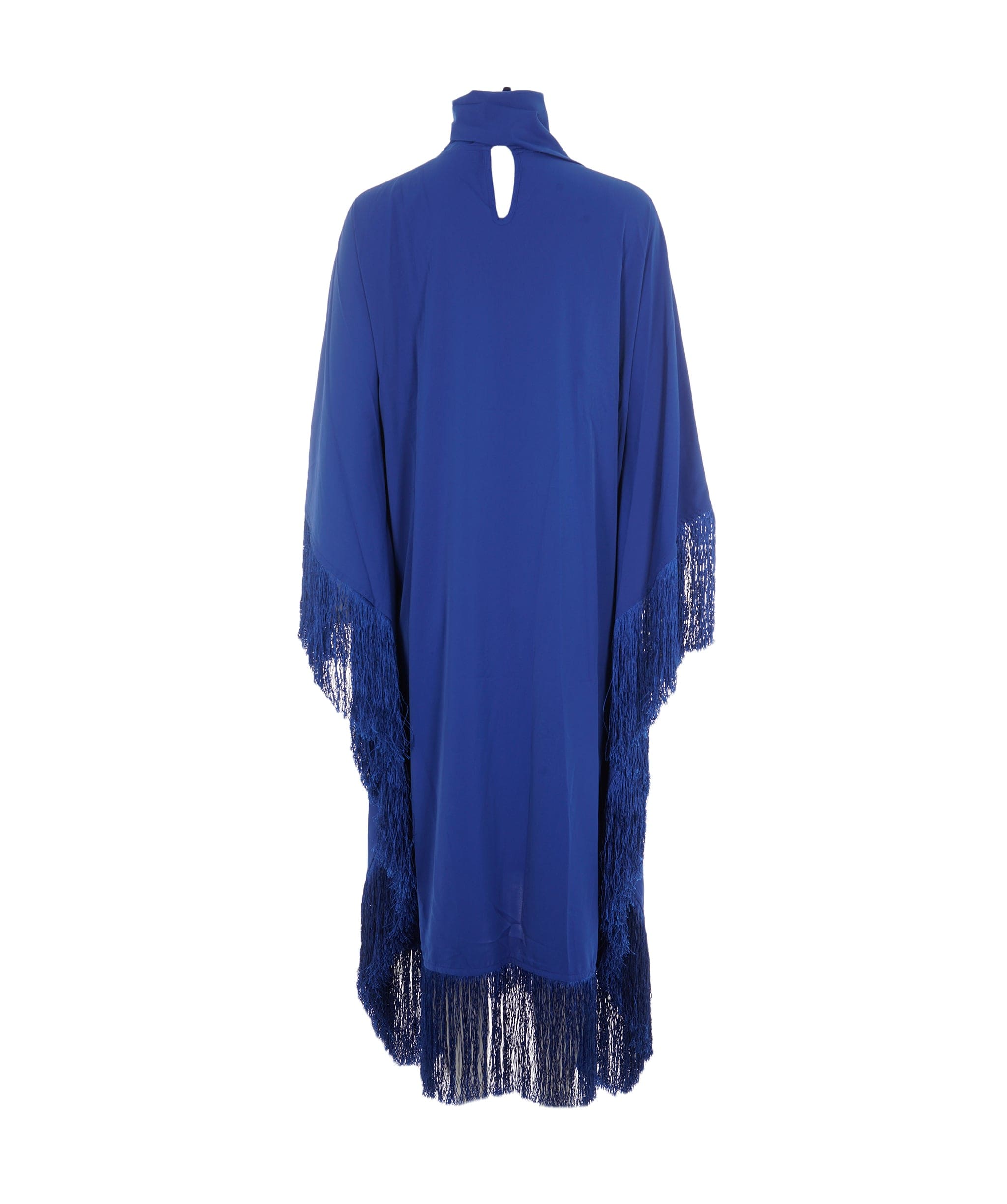 Luxury Promise Women's Fringe Trim Ribbon Batwing Sleeve Kaftan Royal Blue  AKL0142