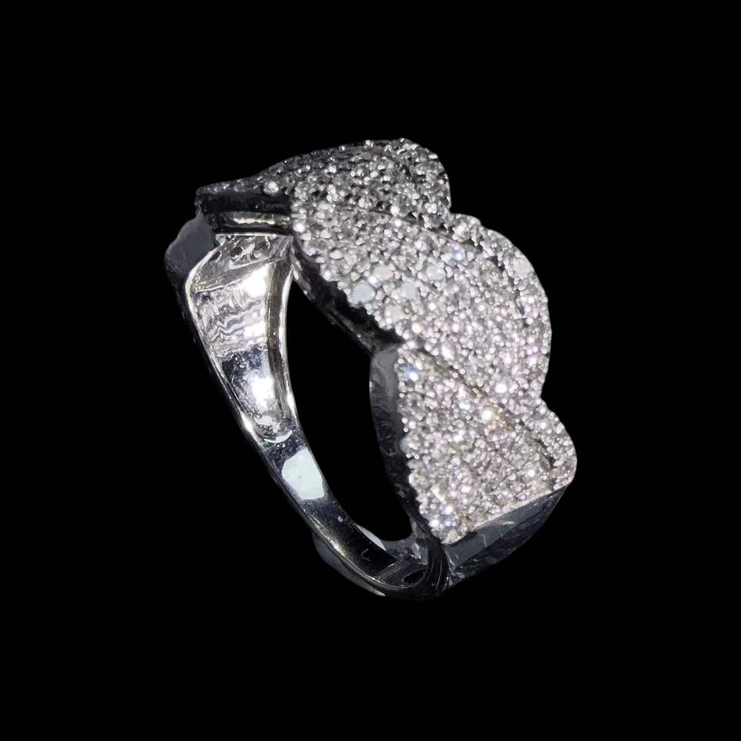 Luxury Promise 0.85ct Natural White Diamond Ring set in 18K White Gold