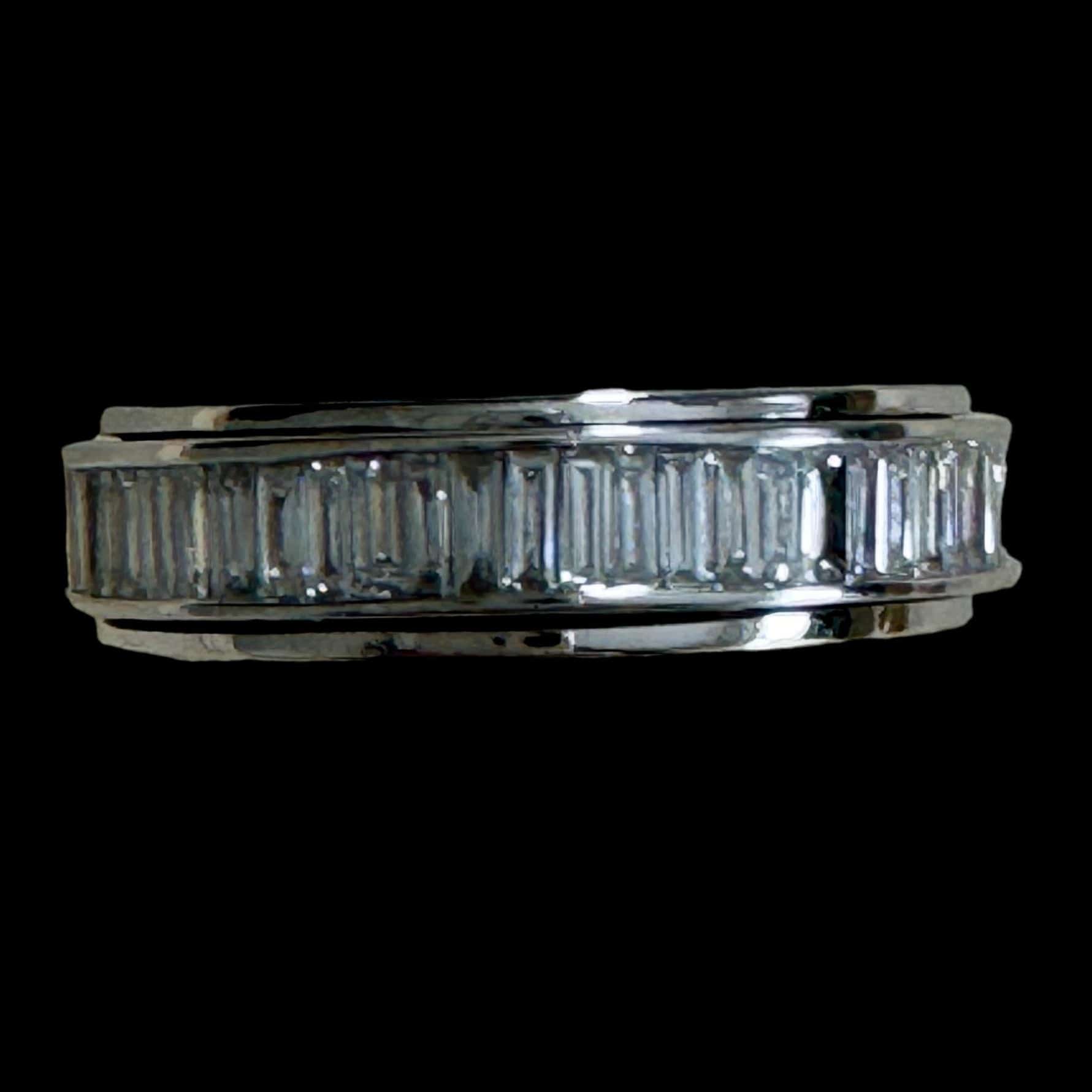 Luxury Promise 1.45ct Emerald Cut Swivel Diamond Ring