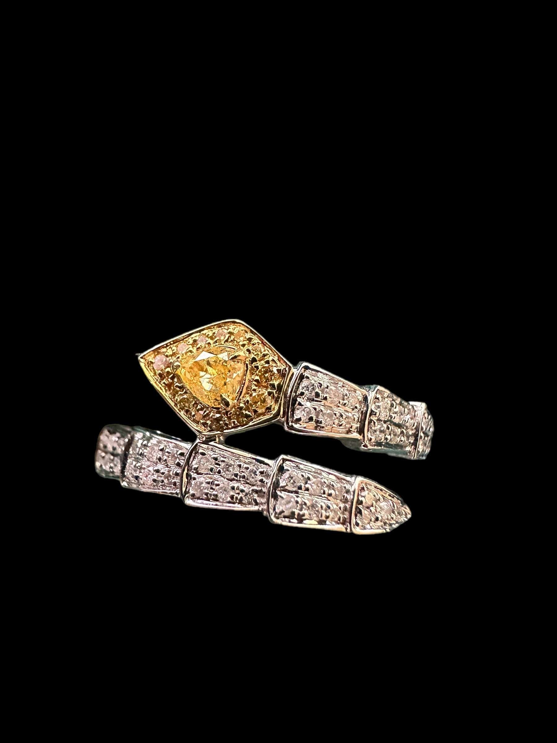 Luxury Promise Yellow Diamond & White Diamond Ring