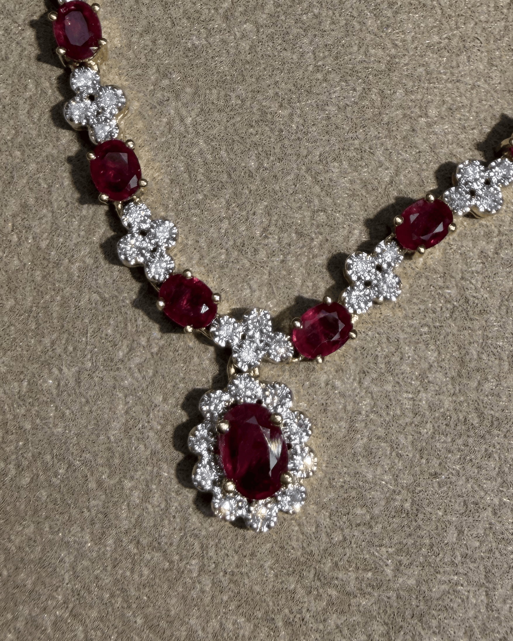 Luxury Promise Ruby Necklace in 18K / R2.41ct / D0.50ct (40cm) 3808 JJC0579