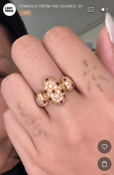 Luxury Promise Ruby Pave Ring in 18K / 6.1g, R0.67ct, D0.60ct / Size 7 US 11505 JJC0449