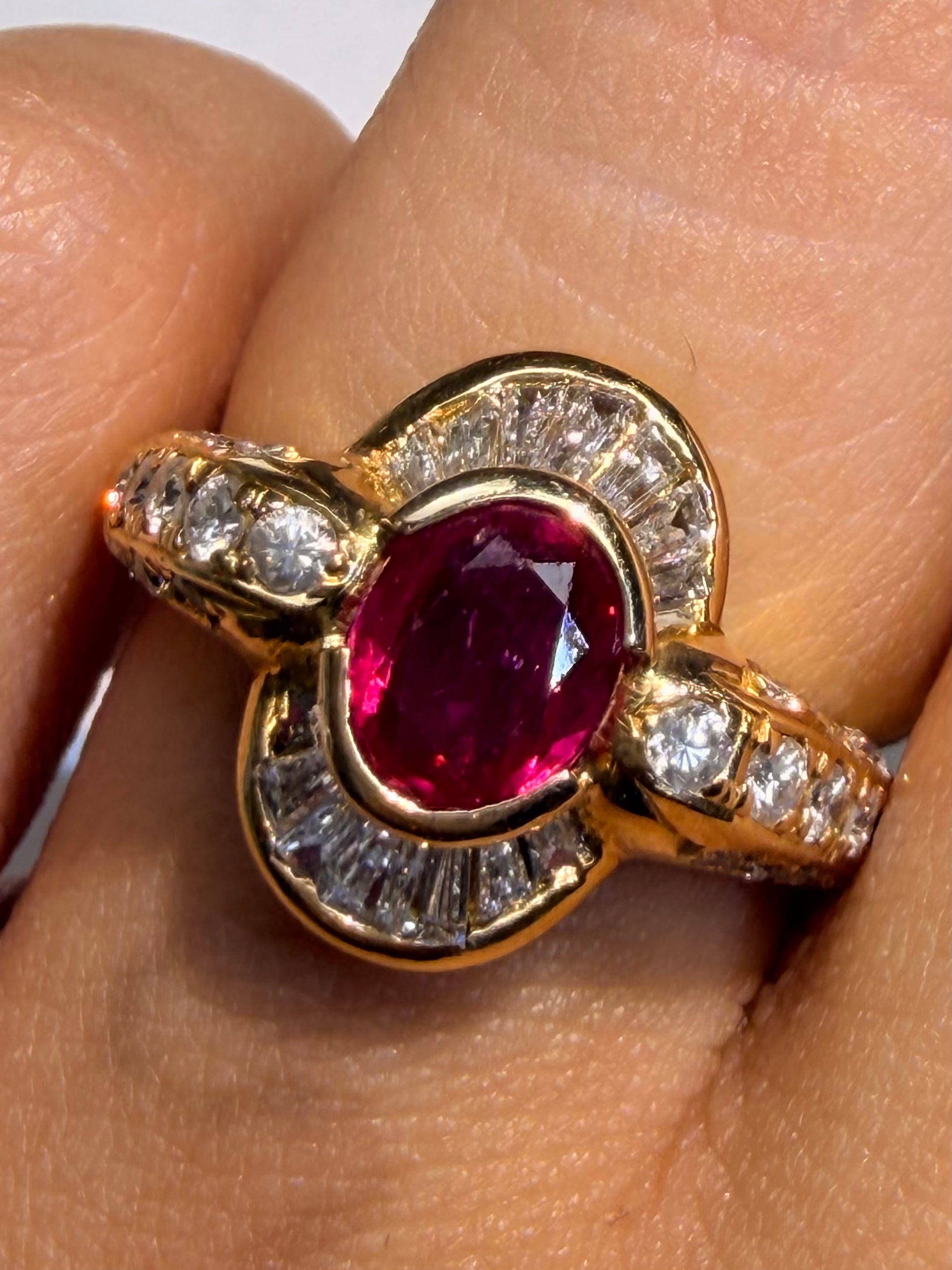 Luxury Promise Ruby Ring in 18K / R0.88ct / D0.60ct (4.25us) 145 JJC0512